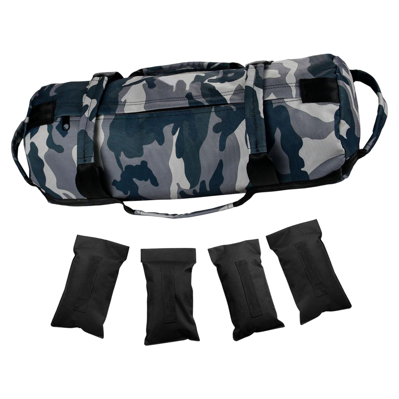 Weighted Bag Canvas Unfilled Sandbag for Weightlifting Powerlifting Home Gym Gray