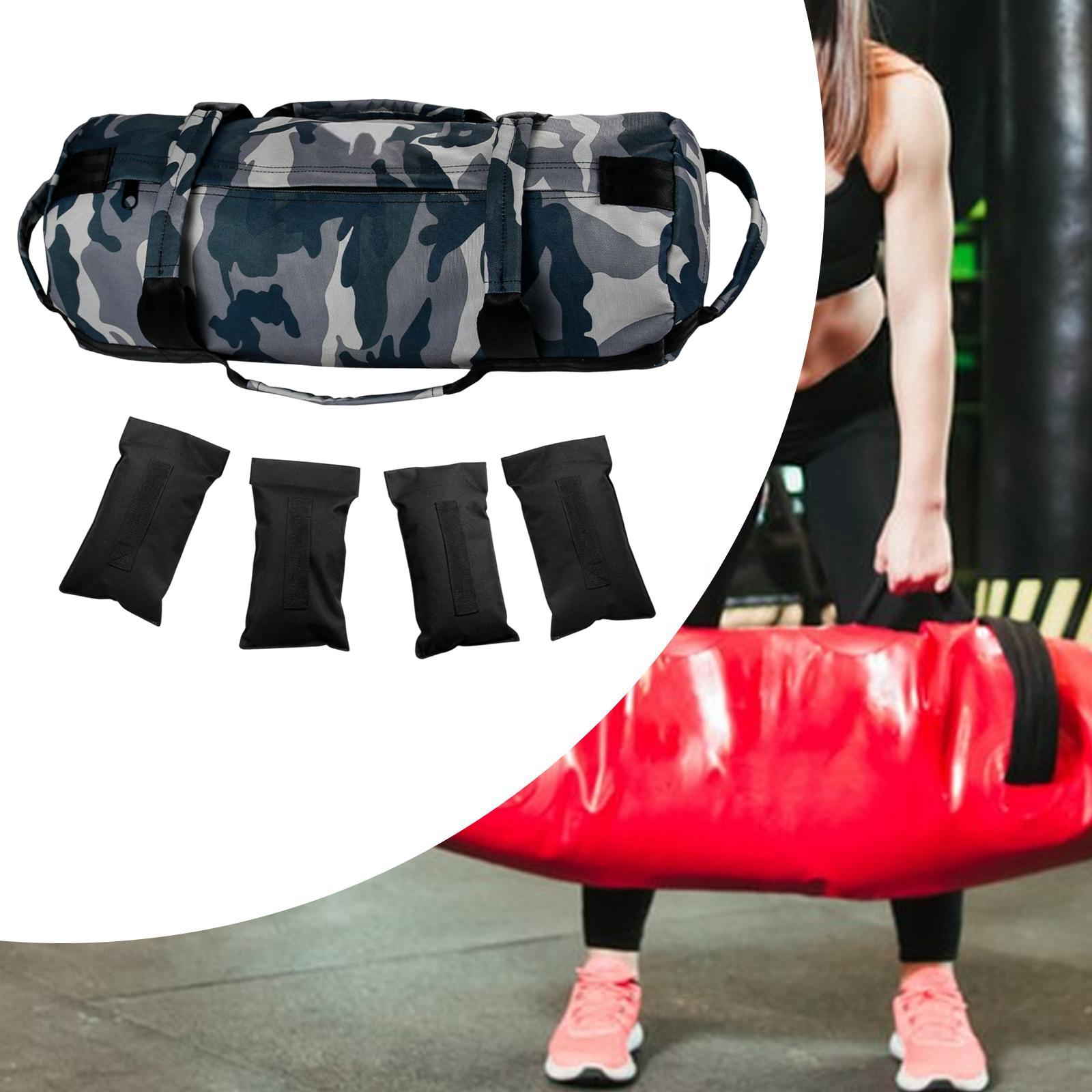Weighted Bag Canvas Unfilled Sandbag for Weightlifting Powerlifting Home Gym Gray
