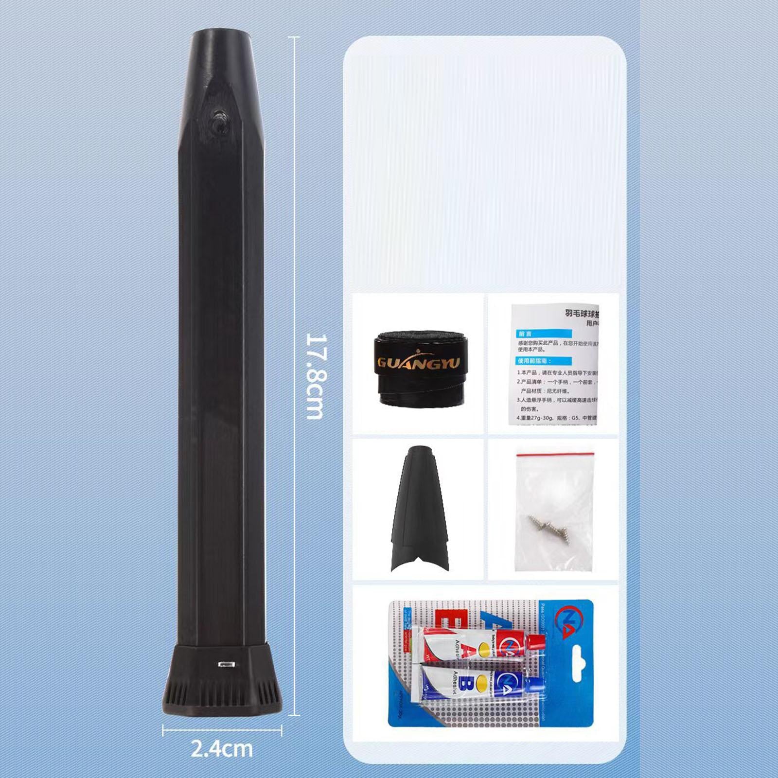 Racquet Handle Set Handle Wrap Men Women Active Player Nonslip Squash Racket Black