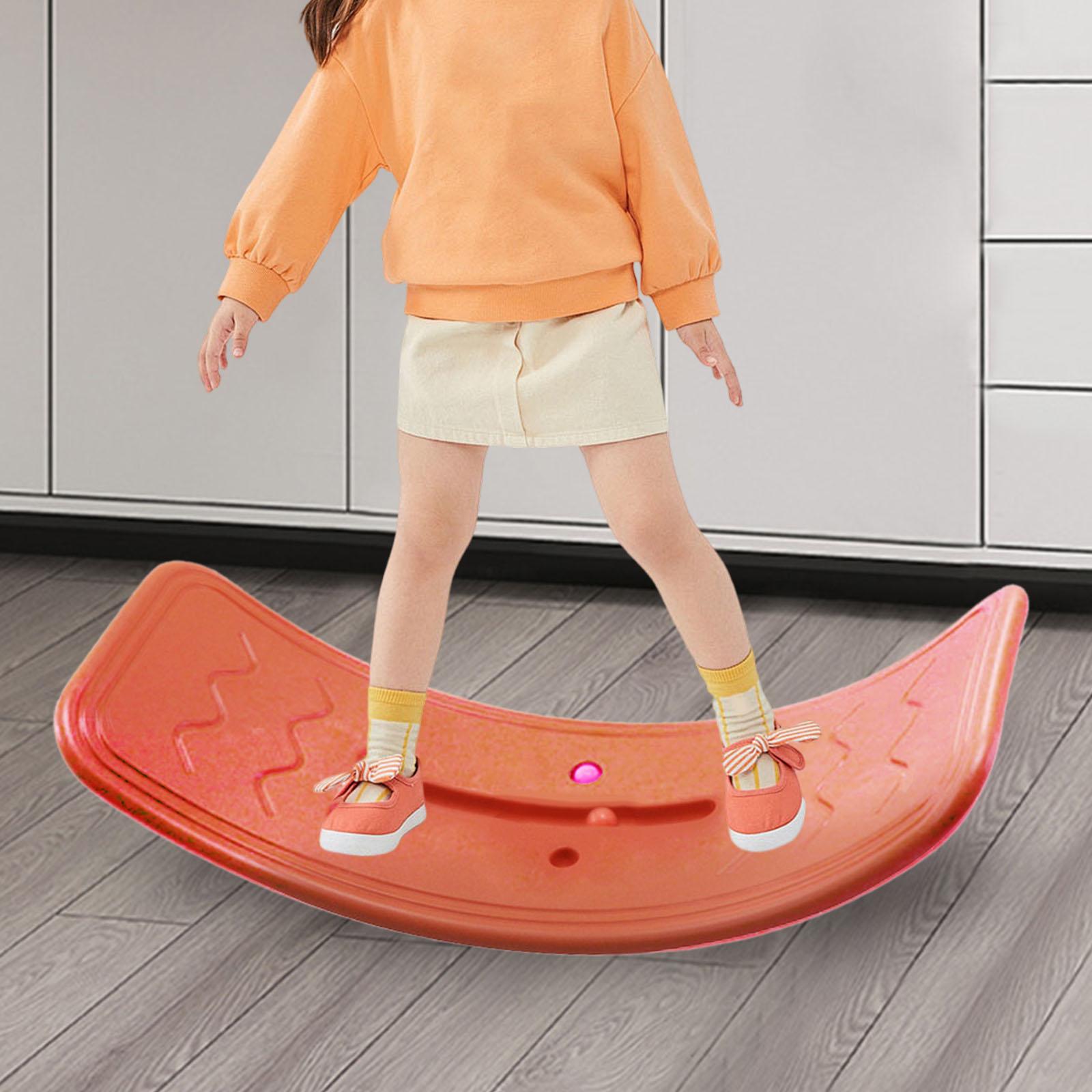 Kids Balance Board Portable Anti Slip Improve Concentration Balance Training Orange