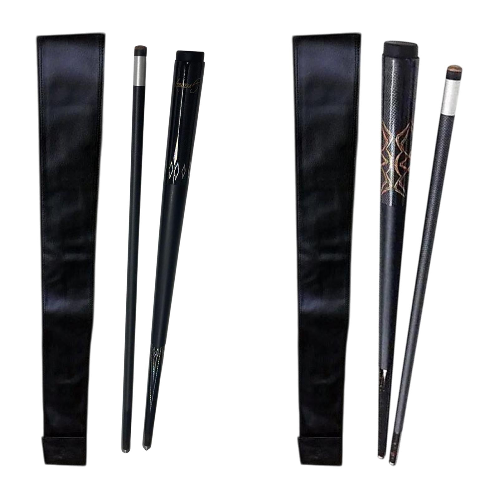 1/2 Pool Cue Trendy Handmade with Storage Pouch for Women Indoor Enthusiasts Silver