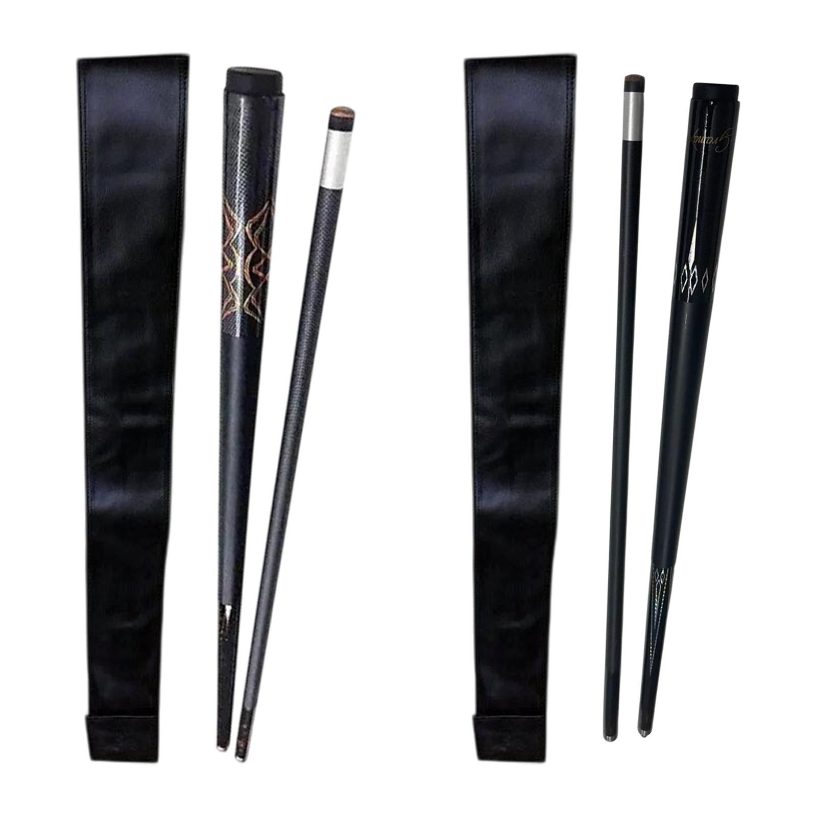 1/2 Pool Cue Trendy Handmade with Storage Pouch for Women Indoor Enthusiasts Silver