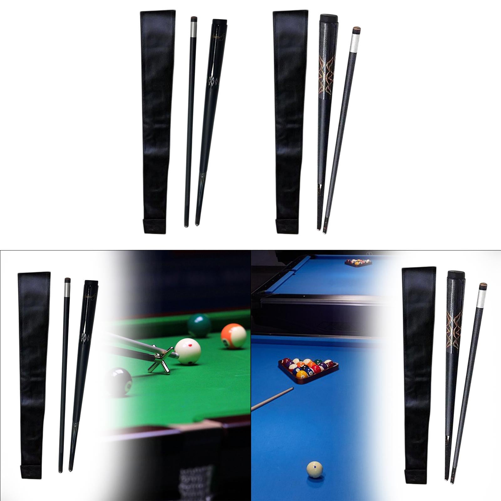 1/2 Pool Cue Trendy Handmade with Storage Pouch for Women Indoor Enthusiasts Silver