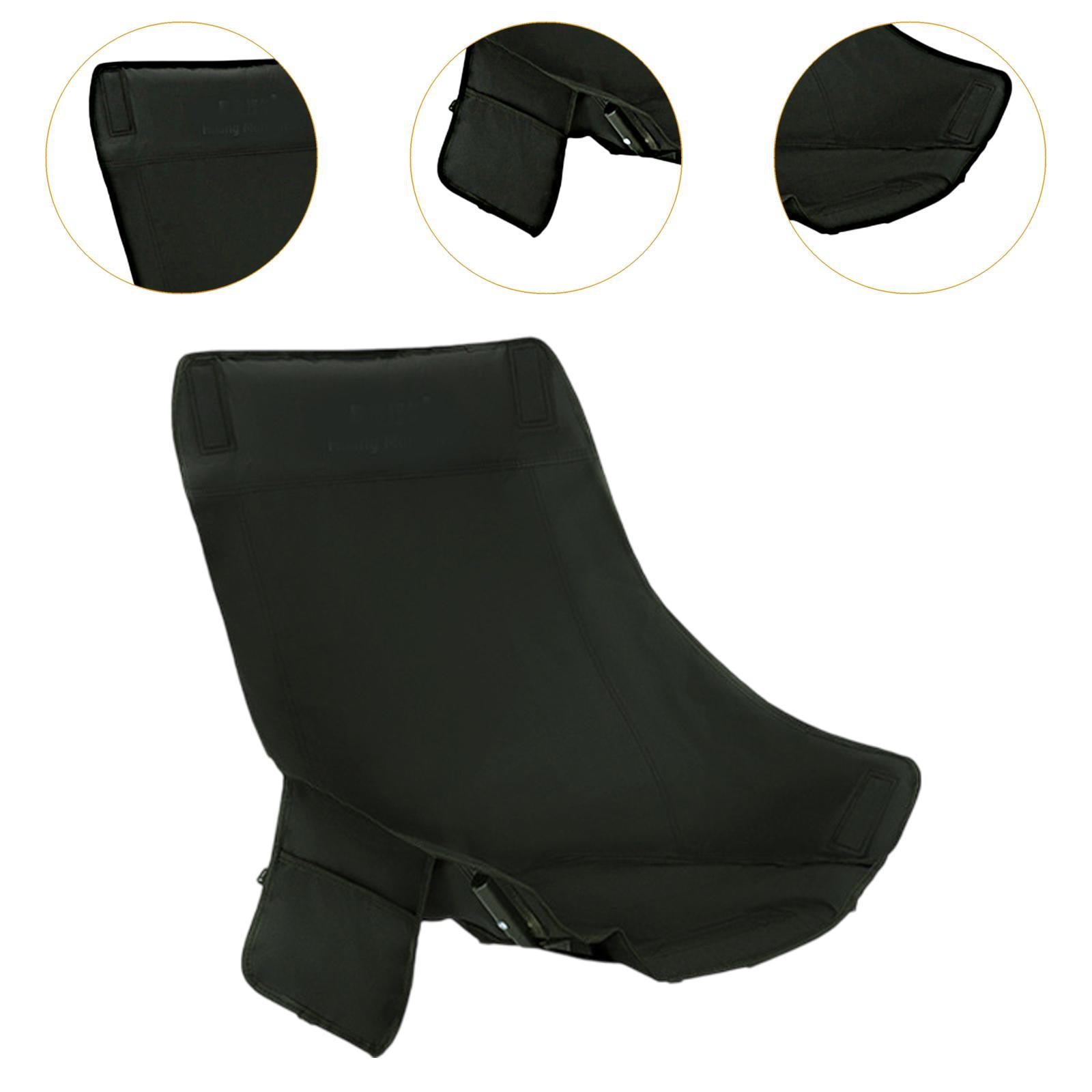 Folding Camping Chair Cover Portable Replacement for Backyard Picnic Fishing High Back Black