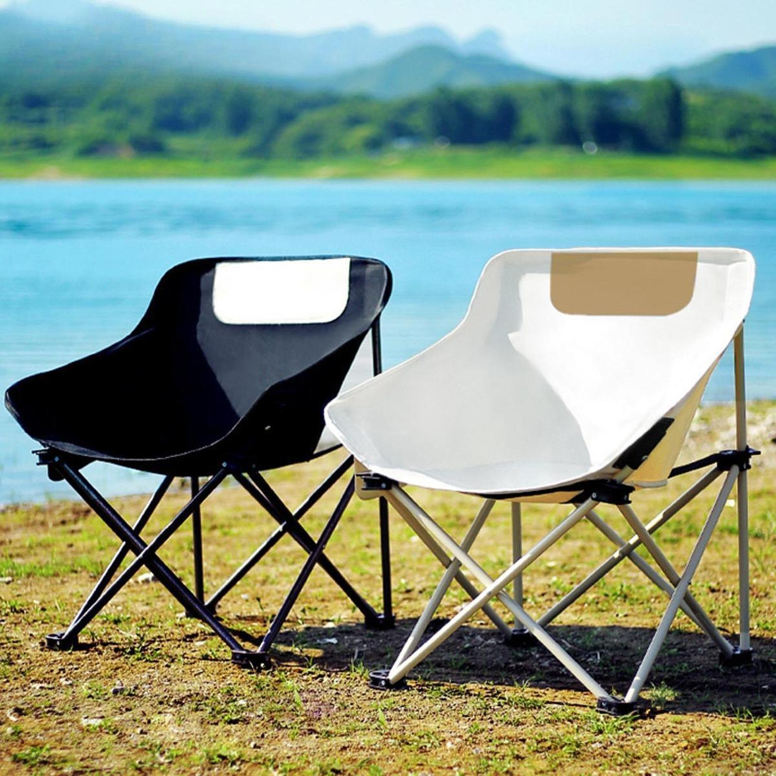Folding Camping Chair Cover Portable Replacement for Backyard Picnic Fishing High Back Black