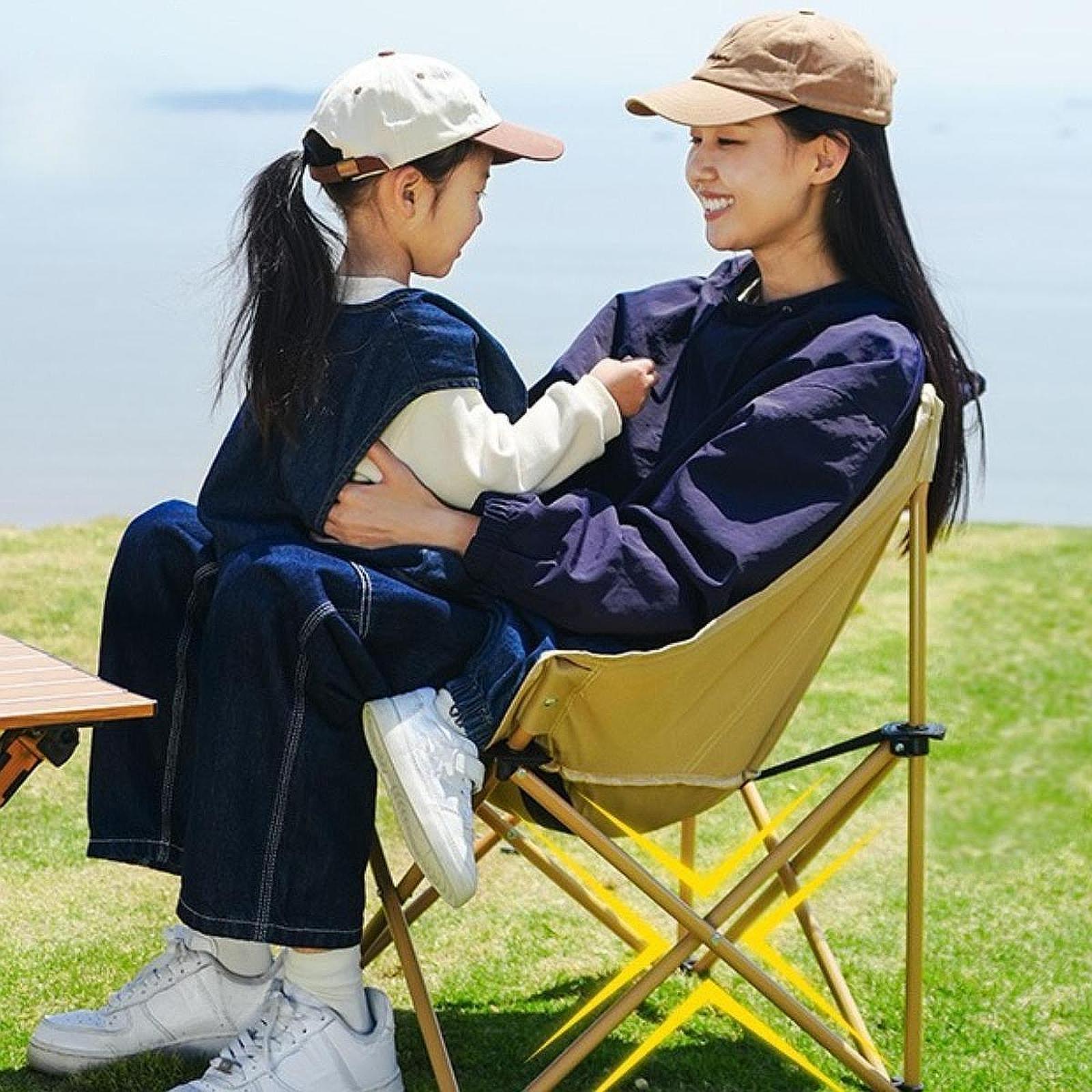 Folding Camping Chair Cover Portable Replacement for Backyard Picnic Fishing Low Back Brown