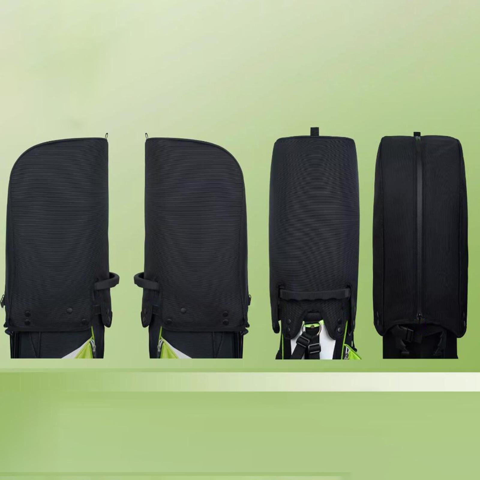 Golf Bag Cover Dustproof Rain Hood Cape for Travel Golf Course Driving Range Black