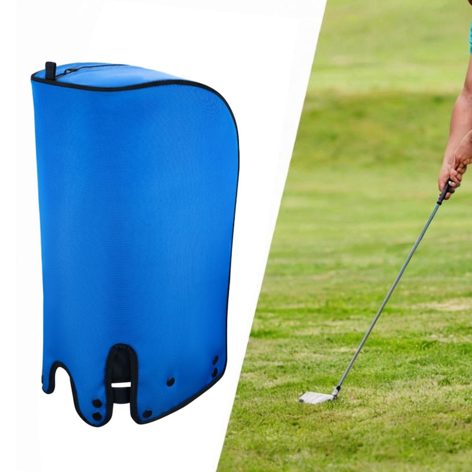 Golf Bag Cover Dustproof Rain Hood Cape for Travel Golf Course Driving Range Blue