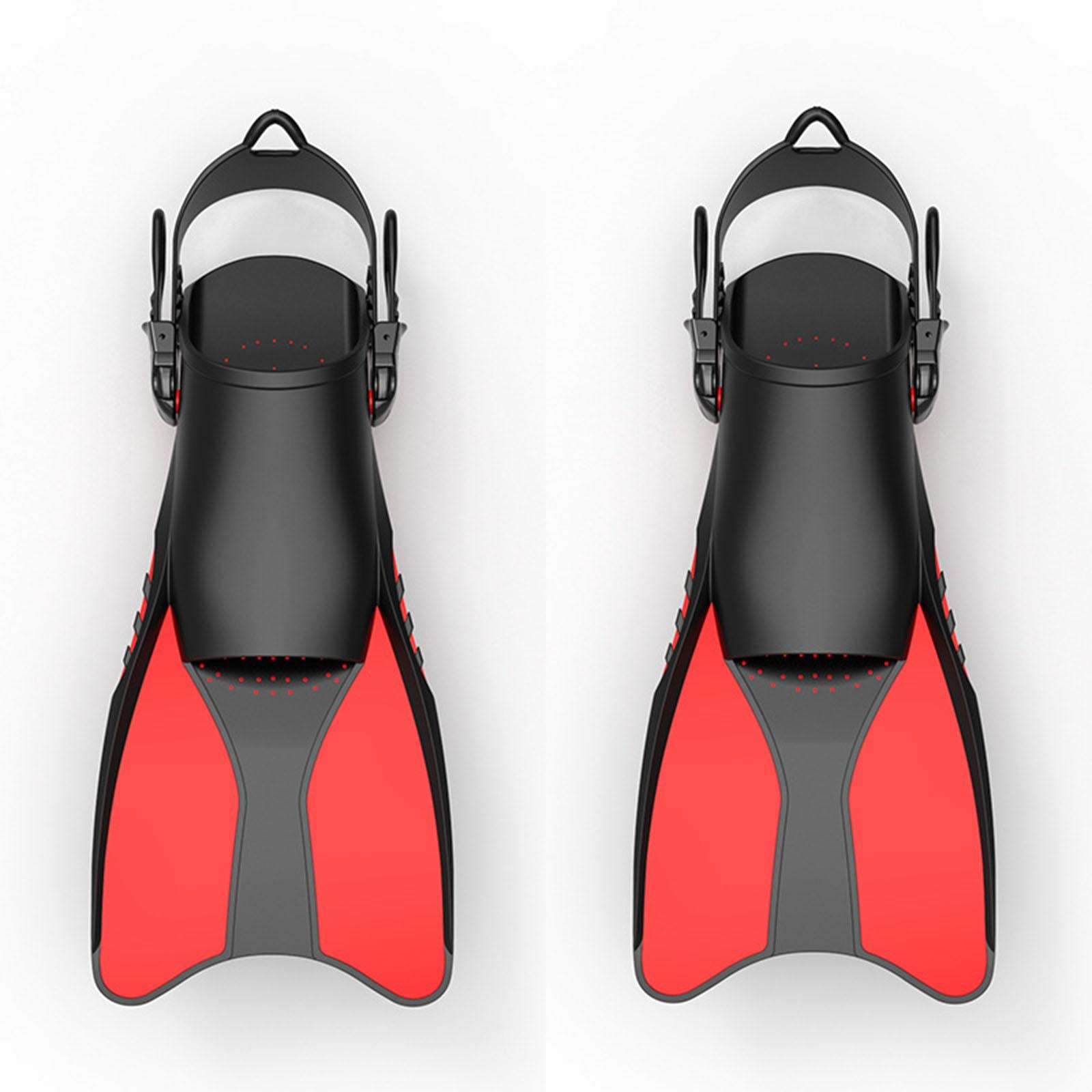 Scuba Diving Fins for Men Women Diving Equipment for Water Sports Snorkeling 38 to 42 Red