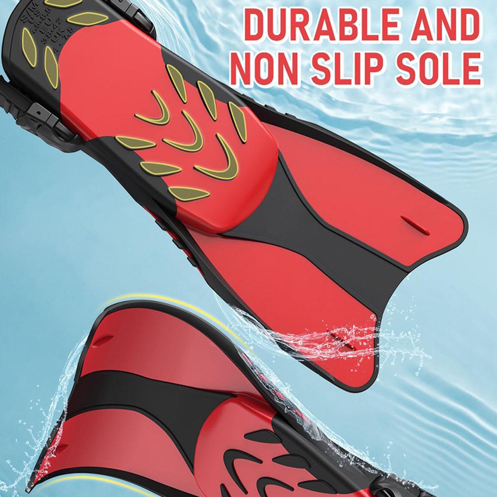 Scuba Diving Fins for Men Women Diving Equipment for Water Sports Snorkeling 38 to 42 Red