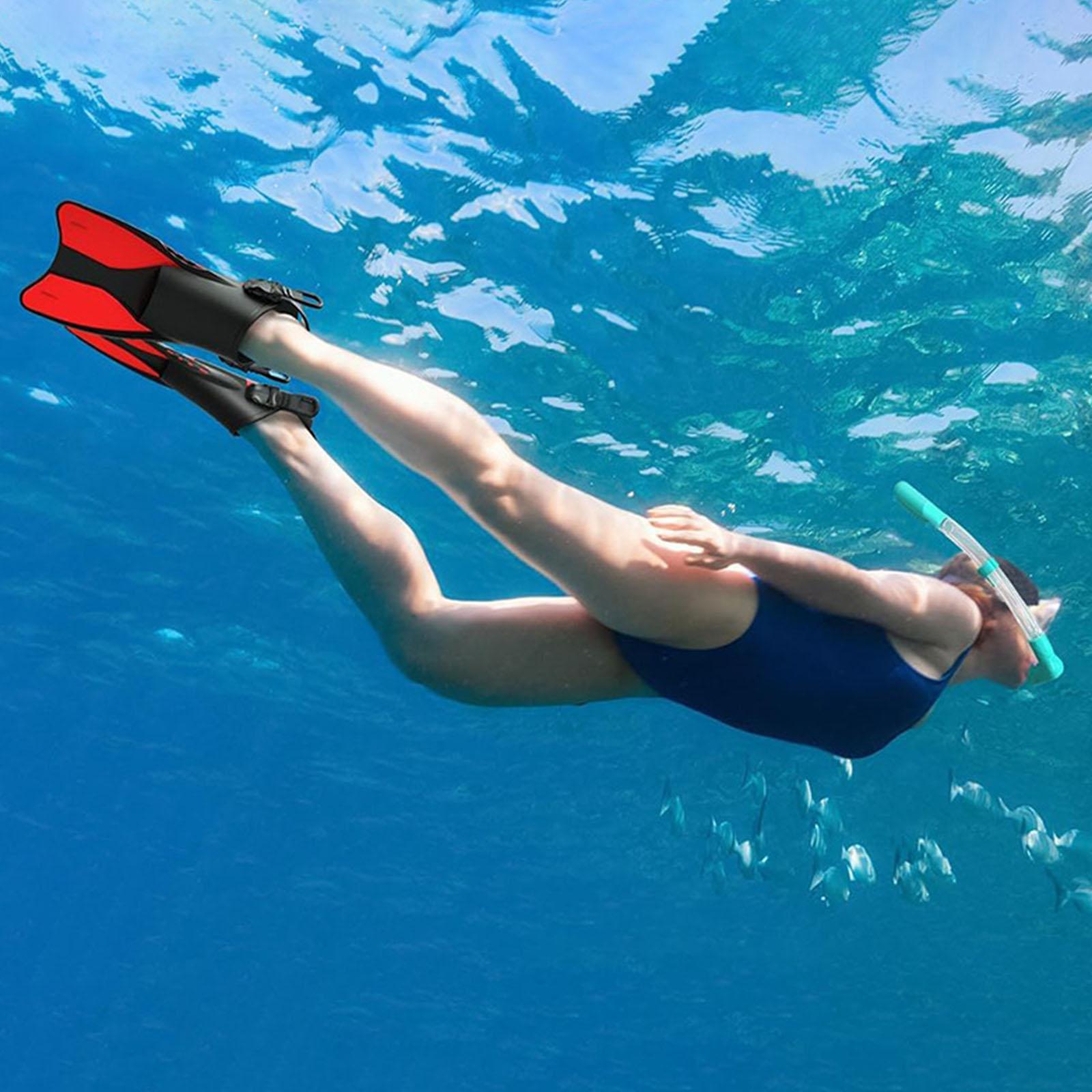 Scuba Diving Fins for Men Women Diving Equipment for Water Sports Snorkeling 38 to 42 Red