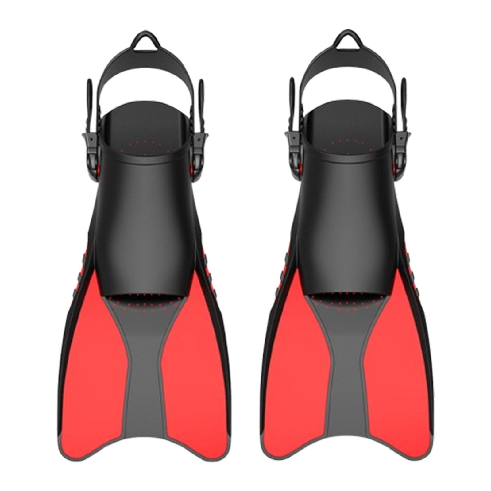 Scuba Diving Fins for Men Women Diving Equipment for Water Sports Snorkeling 38 to 42 Red