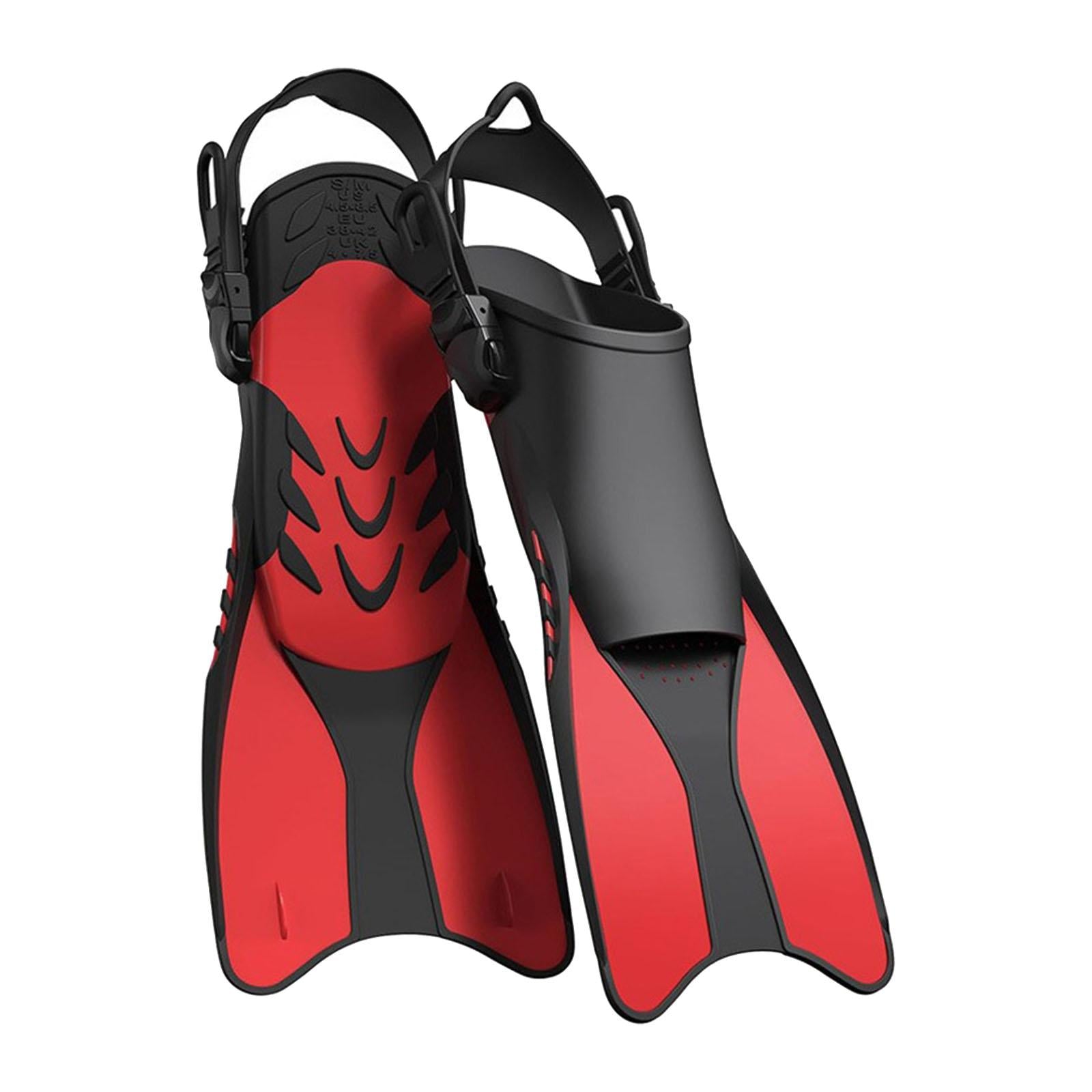 Scuba Diving Fins for Men Women Diving Equipment for Water Sports Snorkeling 38 to 42 Red
