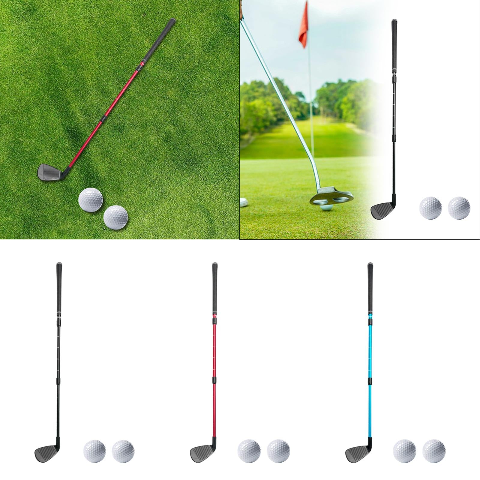 Golf Chipper Club Telescopic with Scale Outdoor Portable Training Golf Wedge Black