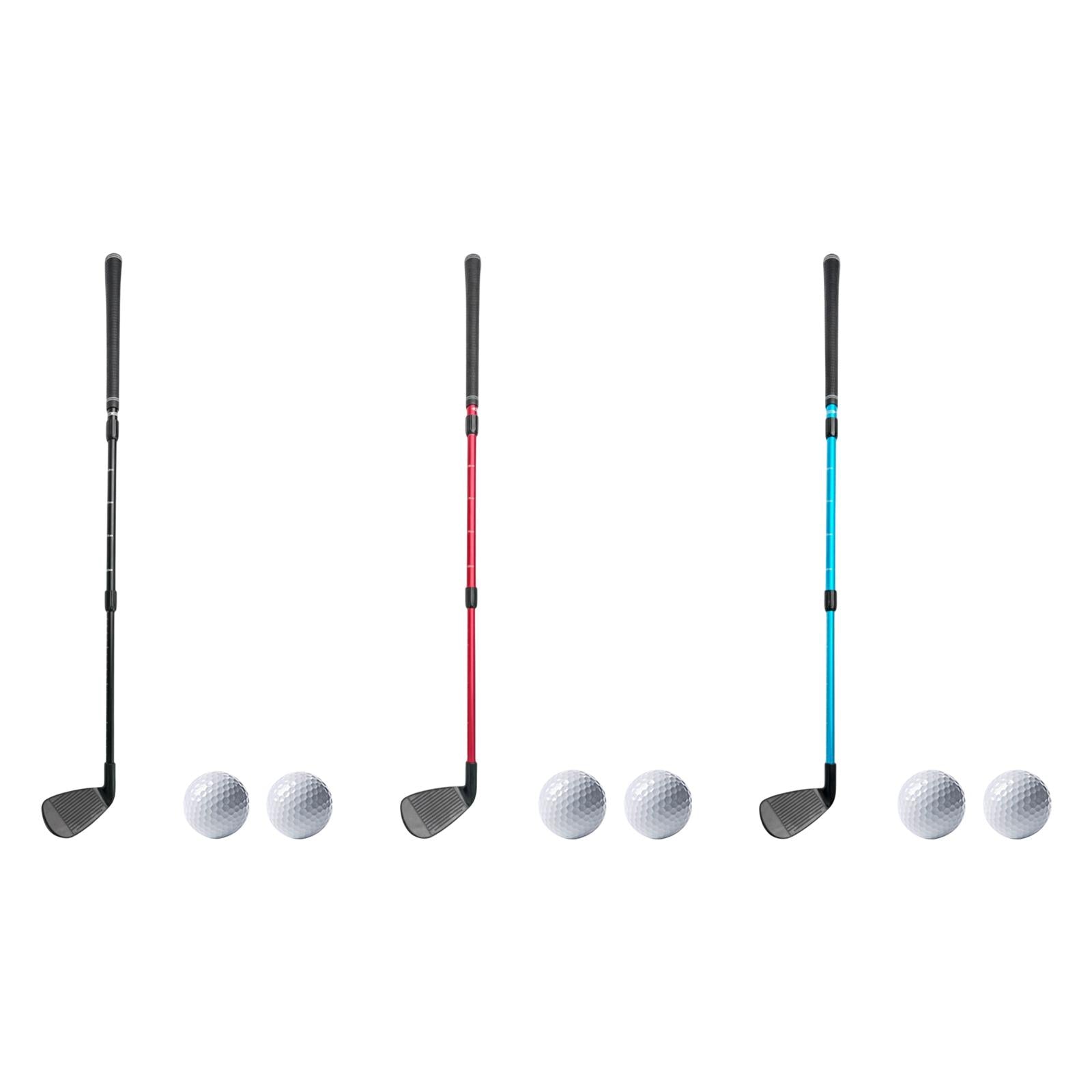 Golf Chipper Club Telescopic with Scale Outdoor Portable Training Golf Wedge Black