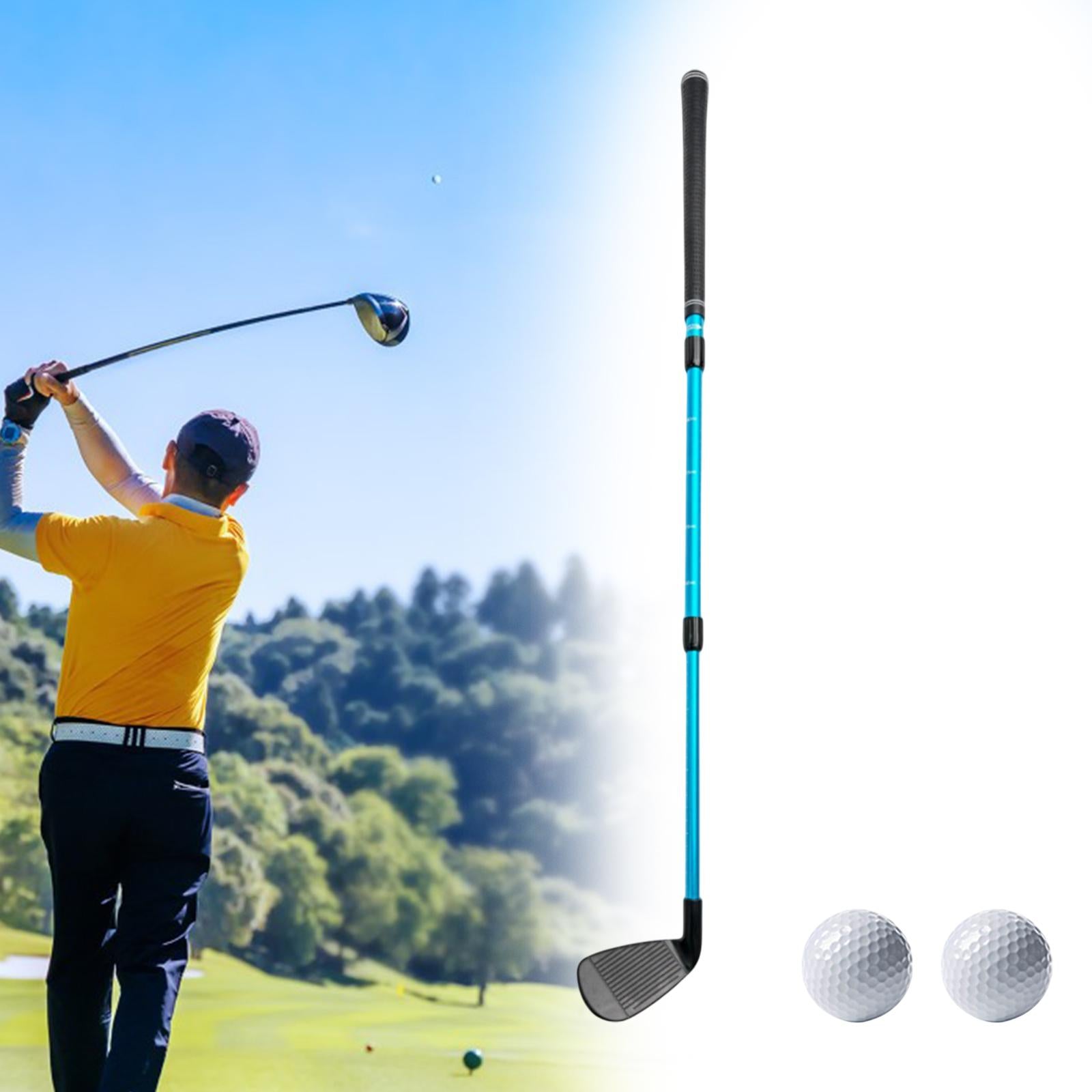 Golf Chipper Club Telescopic with Scale Outdoor Portable Training Golf Wedge Black Blue