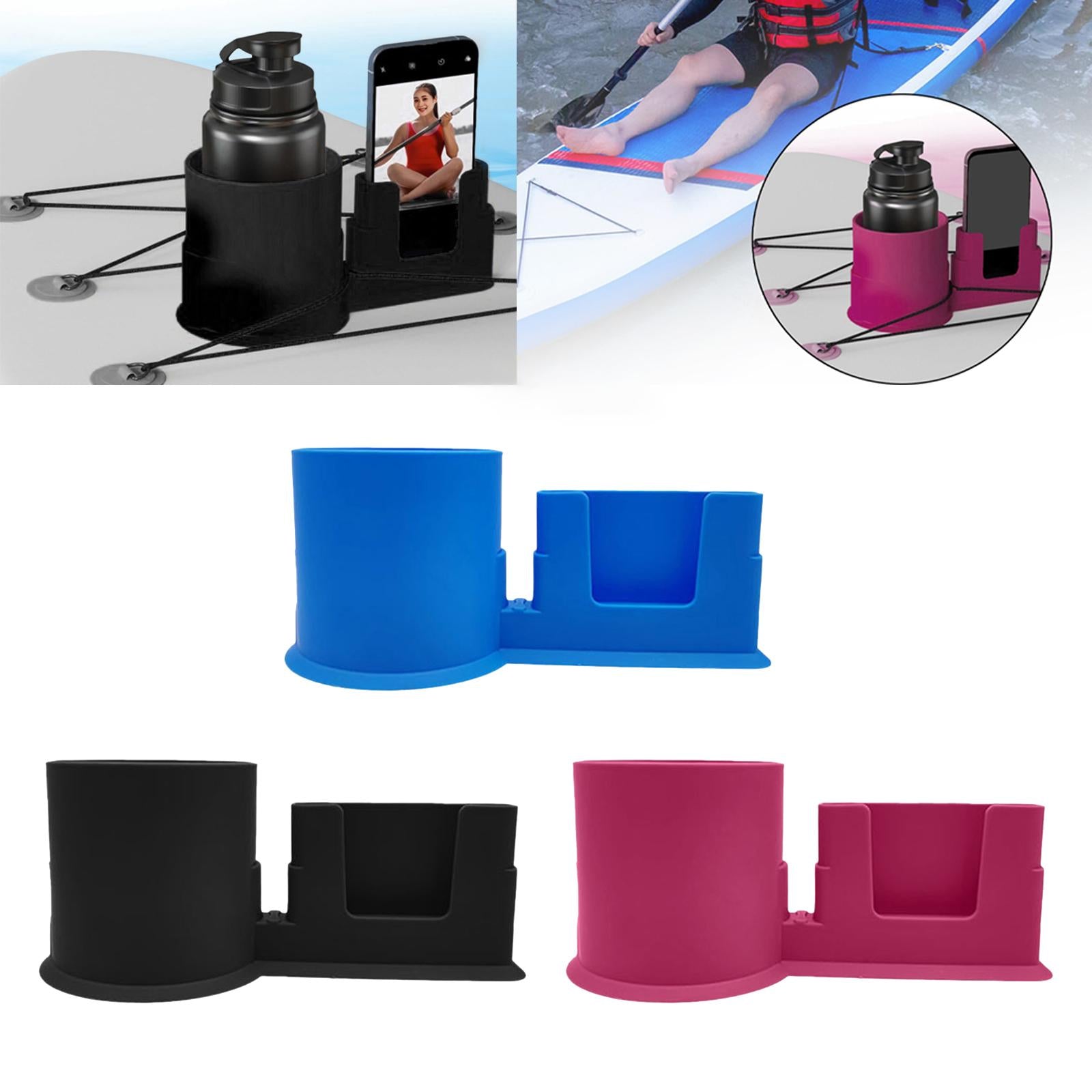 Surfboard Beverage Phone Holder for Outdoor Water Sports Boats Fishing Lures Blue