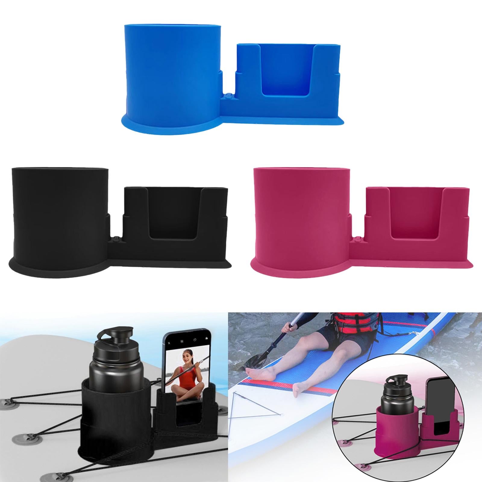 Surfboard Beverage Phone Holder for Outdoor Water Sports Boats Fishing Lures Blue