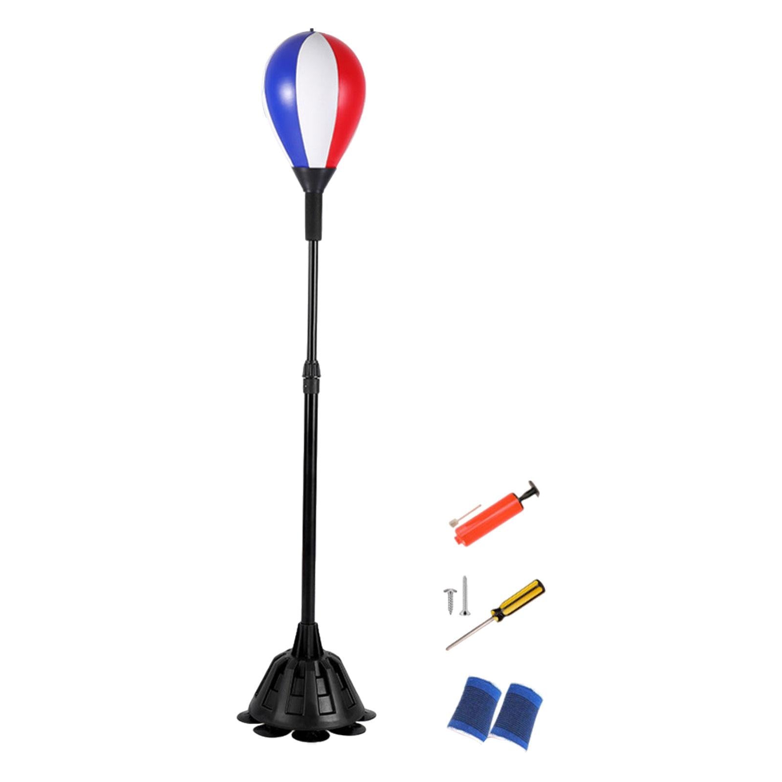 Punching Bag with Suction Cup Adjustable Gear Equipment for Gift Indoor Home White Red and Blue