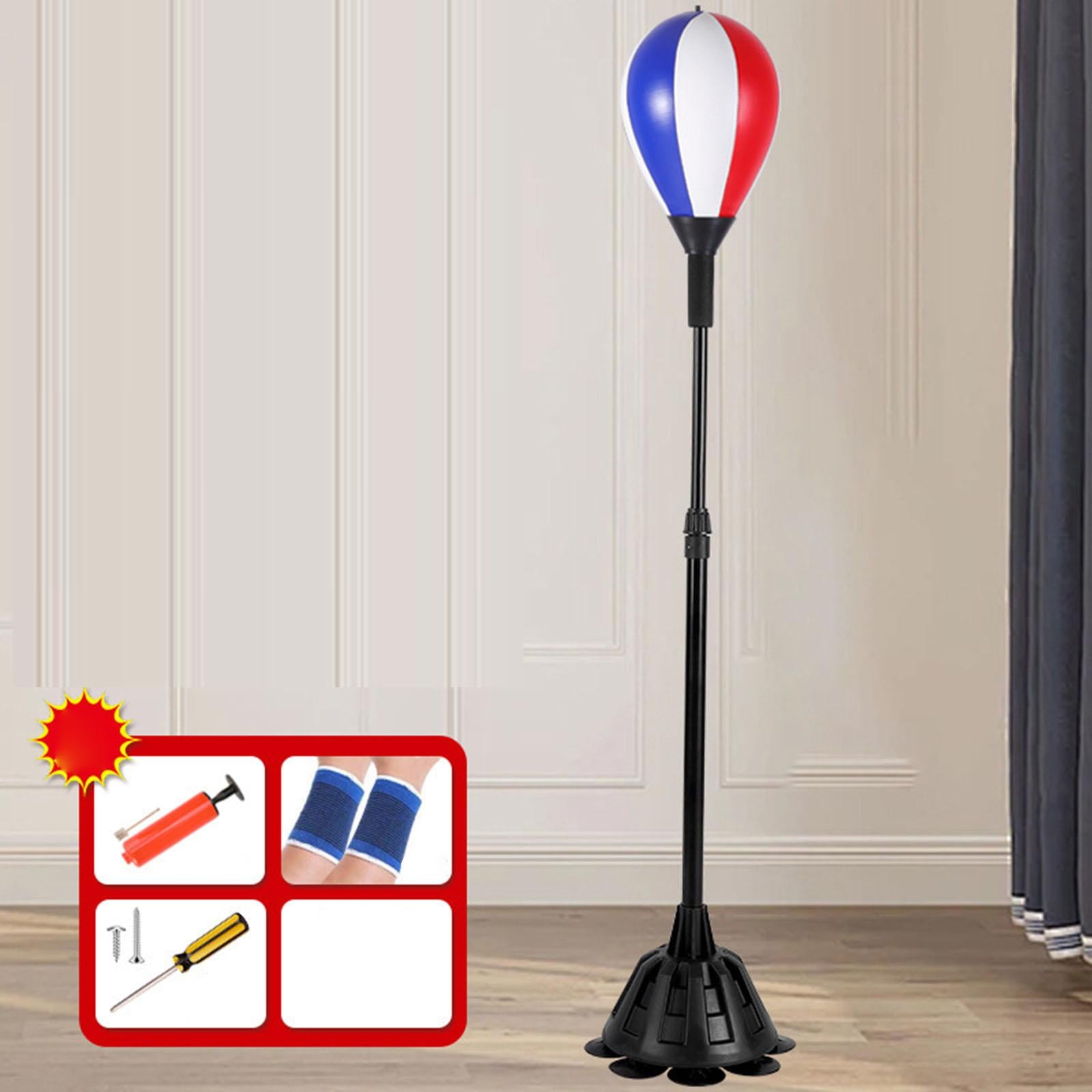 Punching Bag with Suction Cup Adjustable Gear Equipment for Gift Indoor Home White Red and Blue