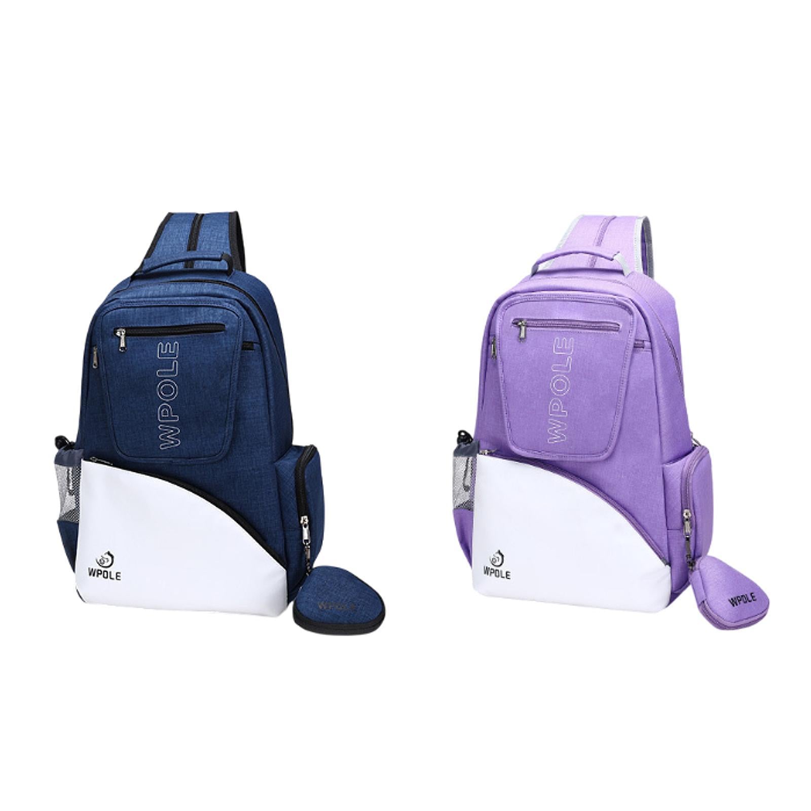 Table Tennis Racket Backpack Pingpong Paddle Carry Sleeve for Outdoor Travel Navy