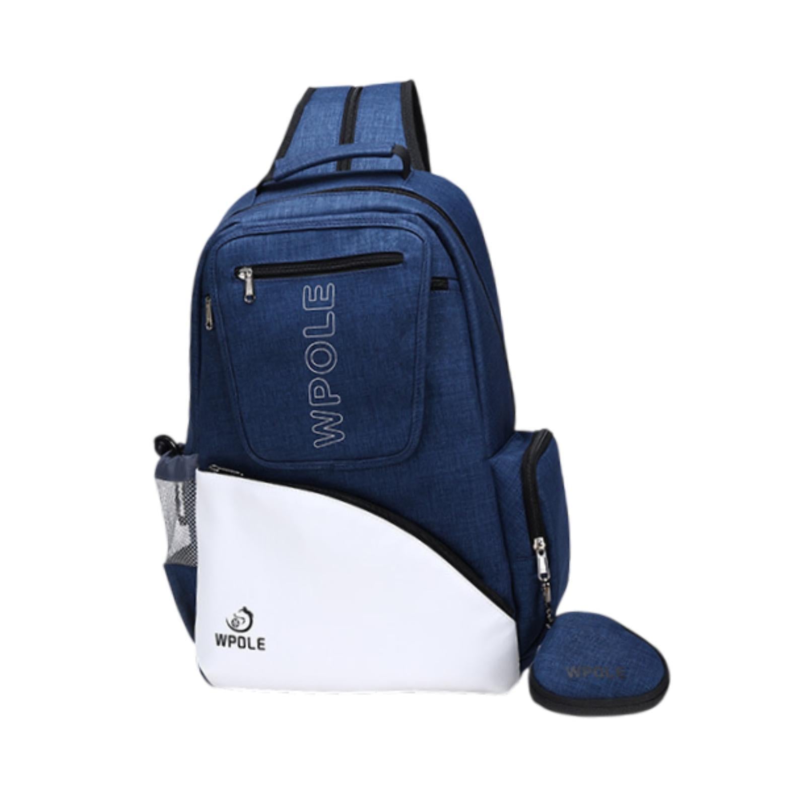 Table Tennis Racket Backpack Pingpong Paddle Carry Sleeve for Outdoor Travel Navy