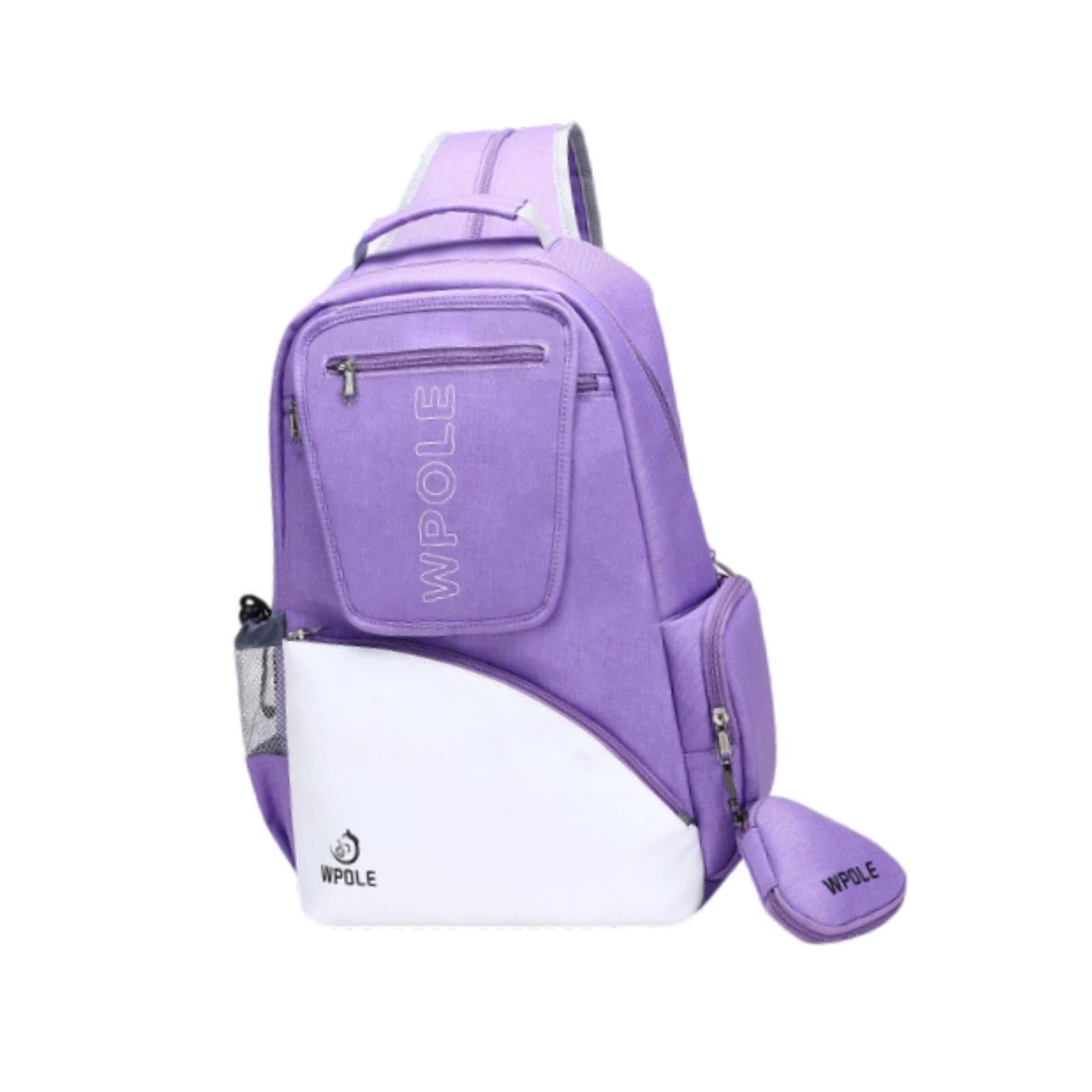 Table Tennis Racket Backpack Pingpong Paddle Carry Sleeve for Outdoor Travel Purple