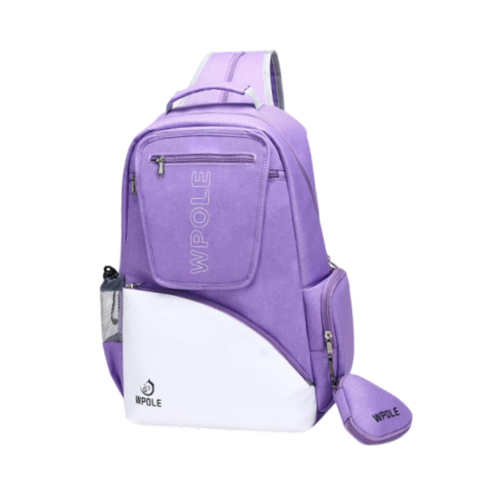 Table Tennis Racket Backpack Pingpong Paddle Carry Sleeve for Outdoor Travel Purple