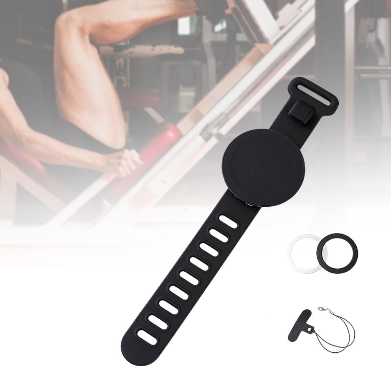 Wristband Phone Holder Sturdy Wrist Phone Carrier for Running Travel Cycling Black