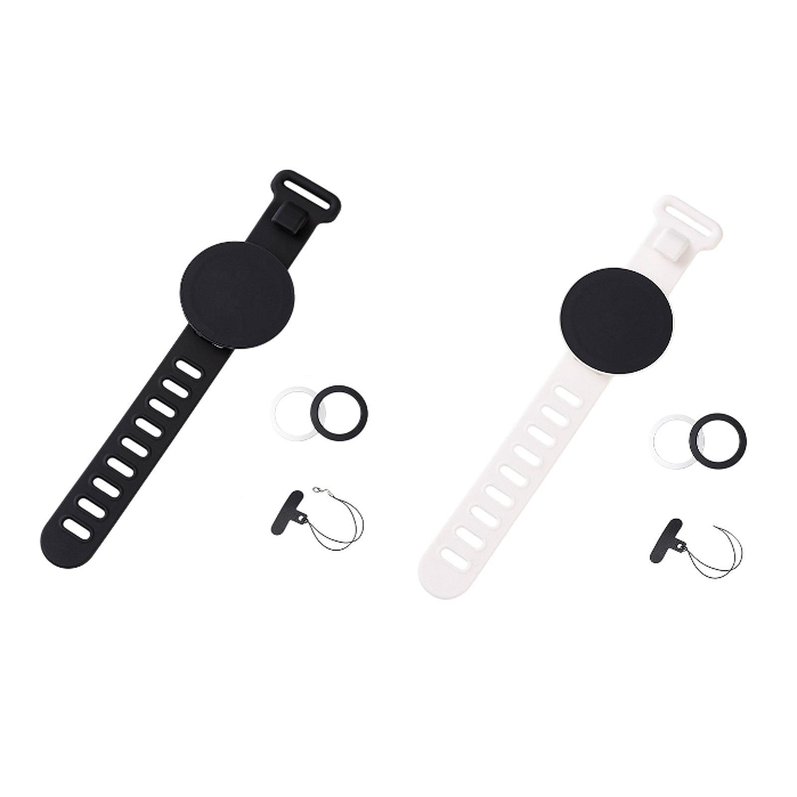 Wristband Phone Holder Sturdy Wrist Phone Carrier for Running Travel Cycling Black