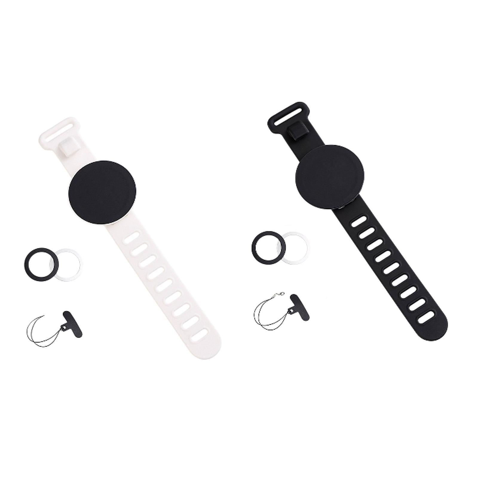 Wristband Phone Holder Sturdy Wrist Phone Carrier for Running Travel Cycling Black