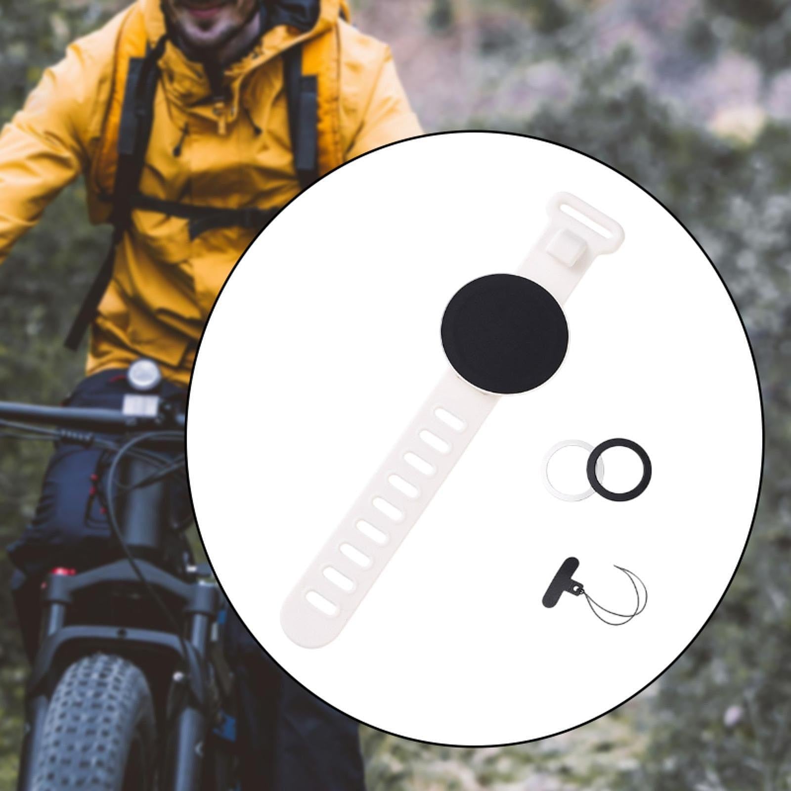 Wristband Phone Holder Sturdy Wrist Phone Carrier for Running Travel Cycling White