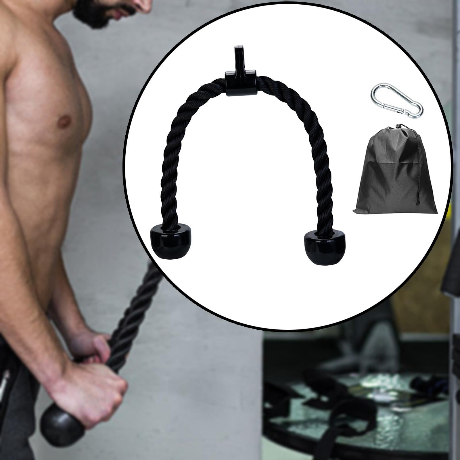 Twisted Pull Down Rope Biceps Triceps Tension Rope for Shoulder Body Workout Plastic Lifting Loop