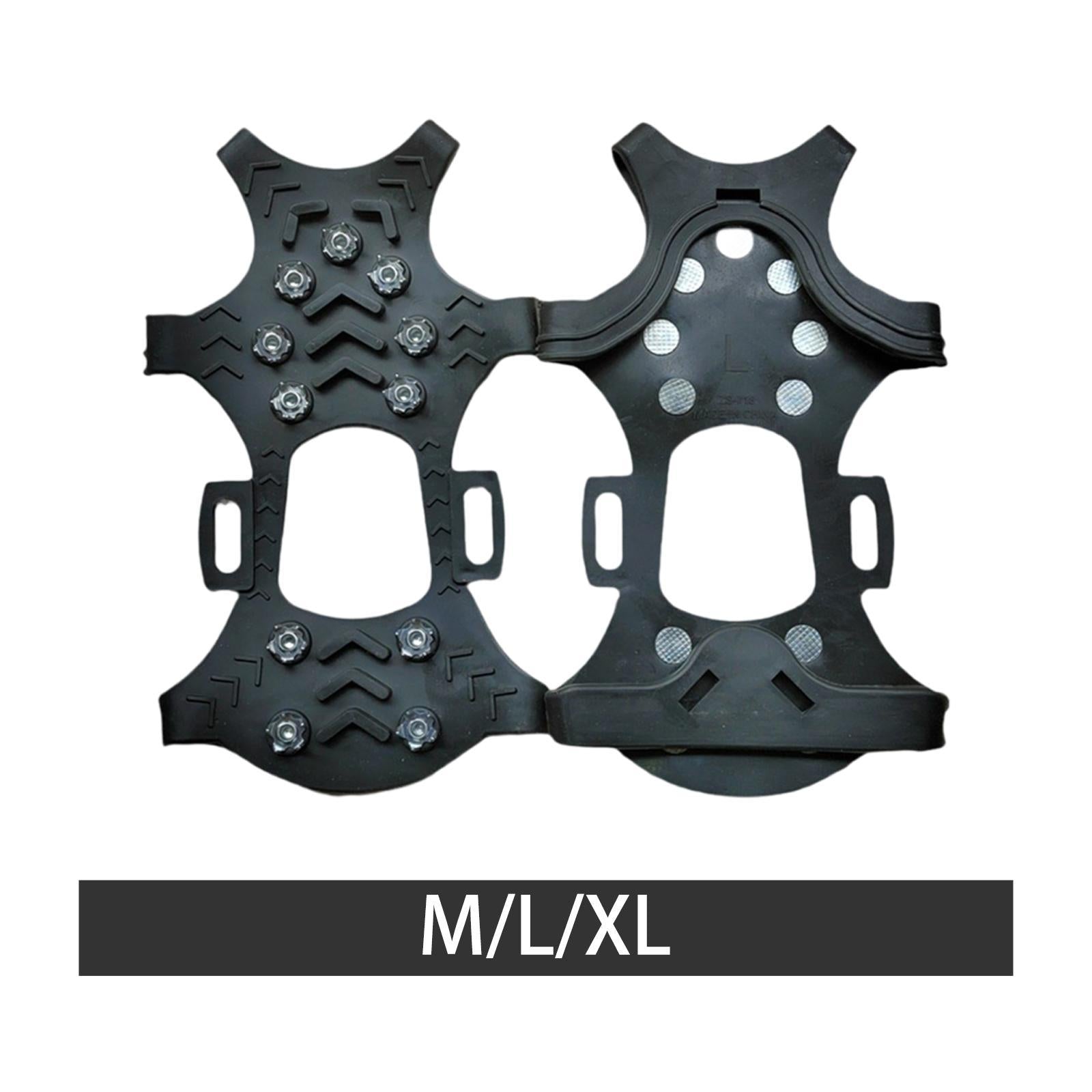 2x Upgraded Crampons Anti Slip Ice Grips for Mountaineering Walking Climbing M