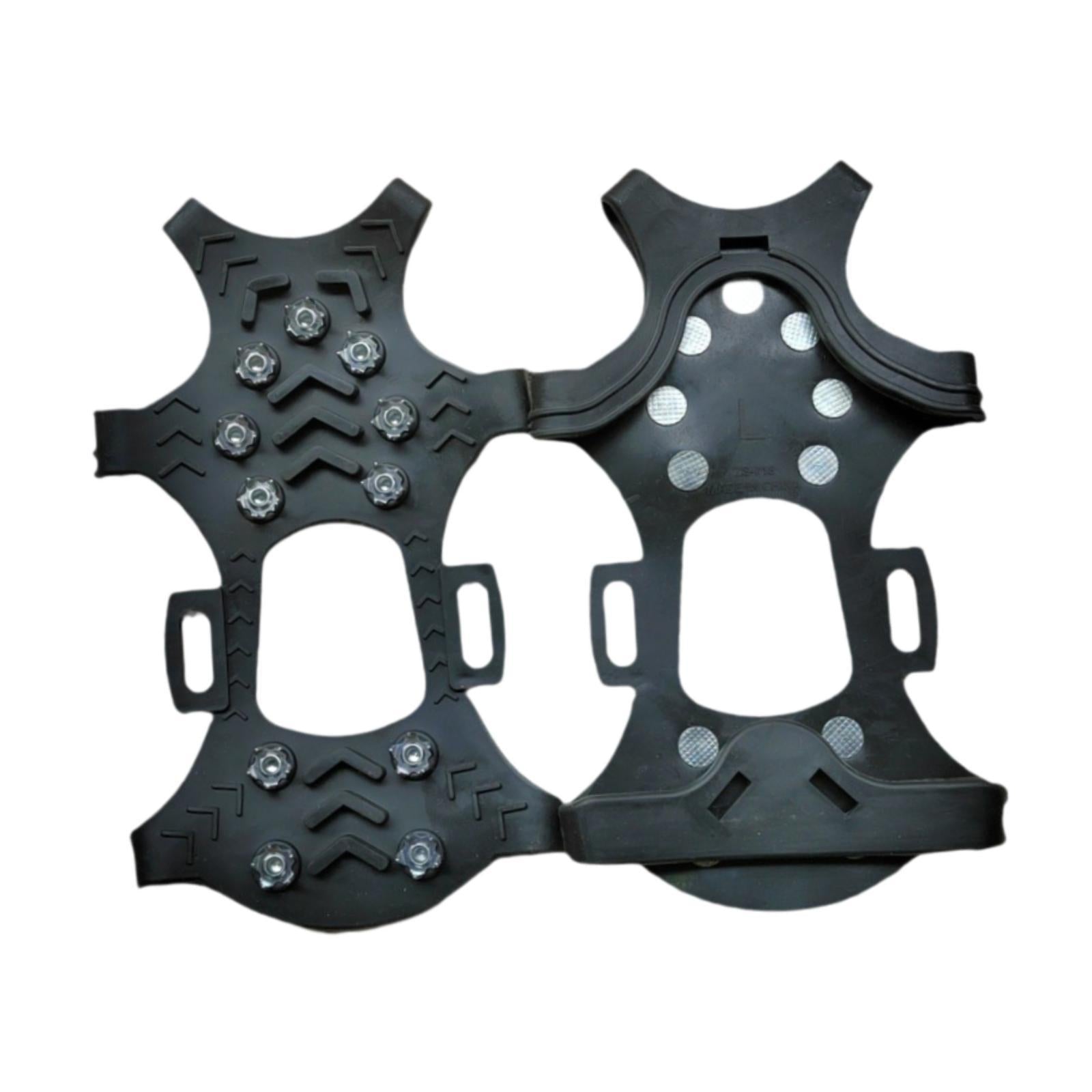 2x Upgraded Crampons Anti Slip Ice Grips for Mountaineering Walking Climbing L