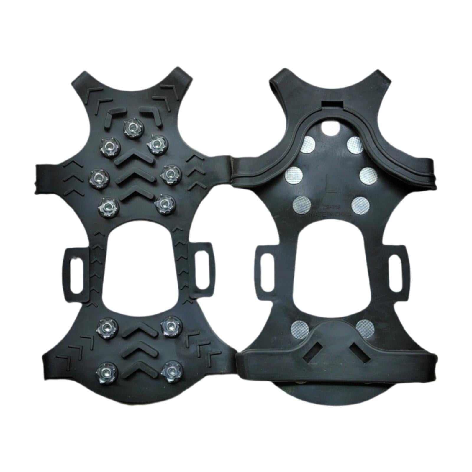 2x Upgraded Crampons Anti Slip Ice Grips for Mountaineering Walking Climbing XL