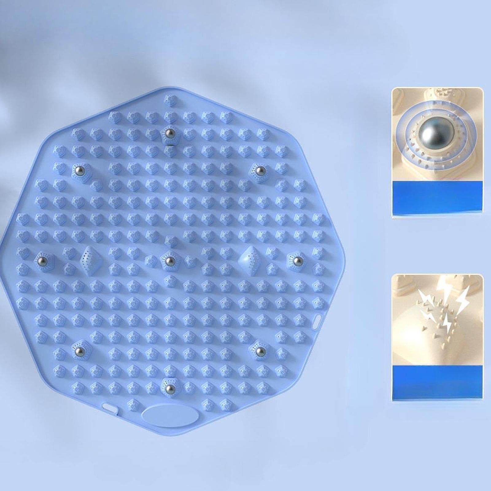 Feet Massage Pad Acupoint Mat Acupressure Mat for Household Office Traveling Blue