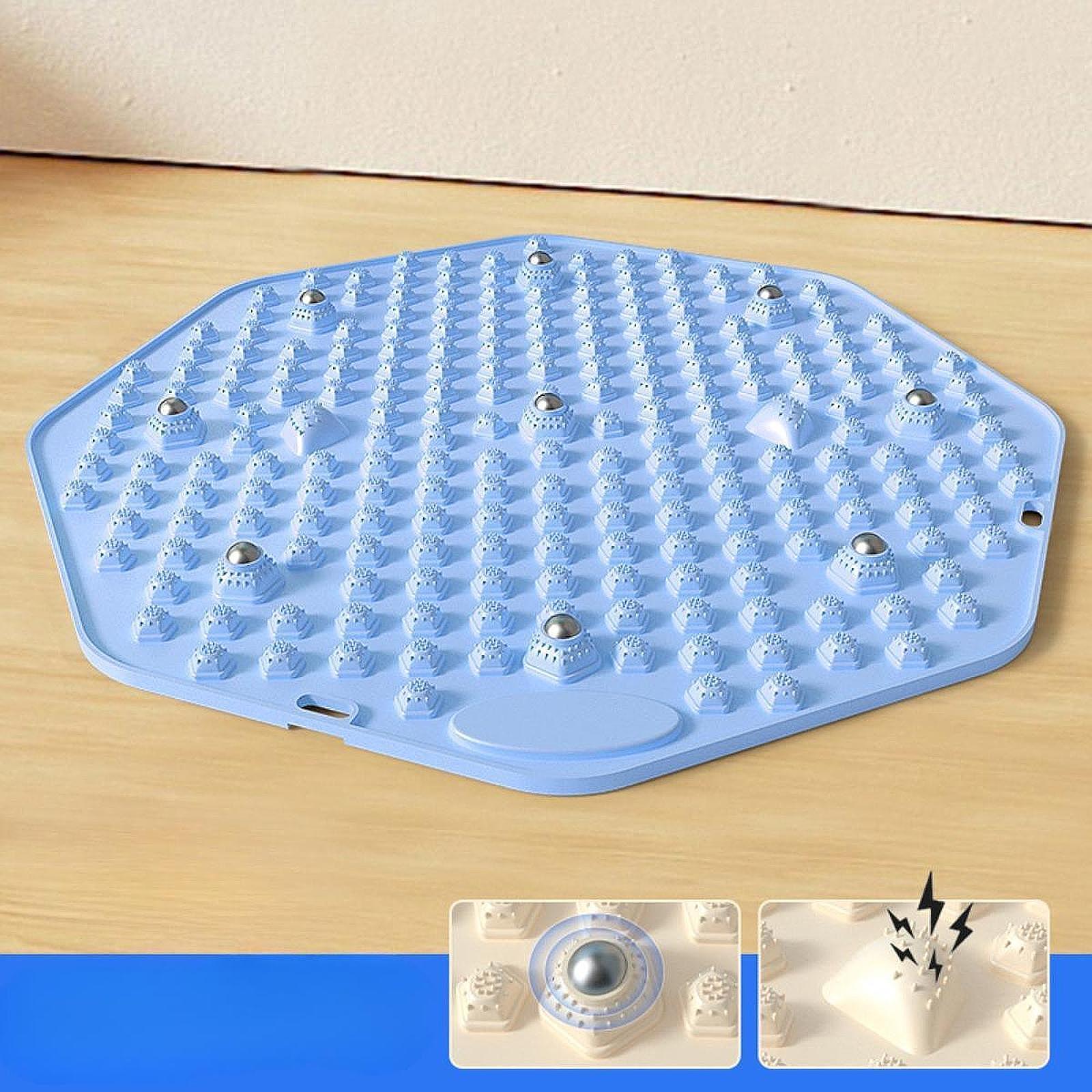 Feet Massage Pad Acupoint Mat Acupressure Mat for Household Office Traveling Blue