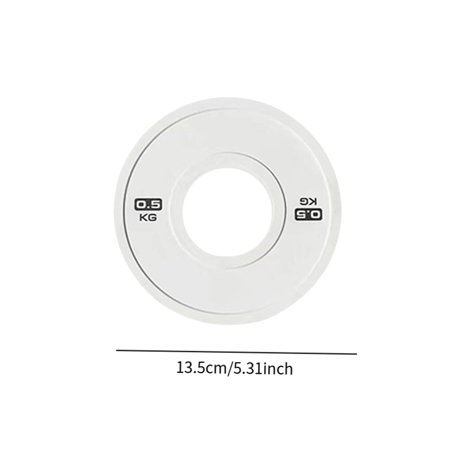 2x Accessories Weight Plates Fits 5cm Barbells for Home Gym Multifunctional 0.5kg White