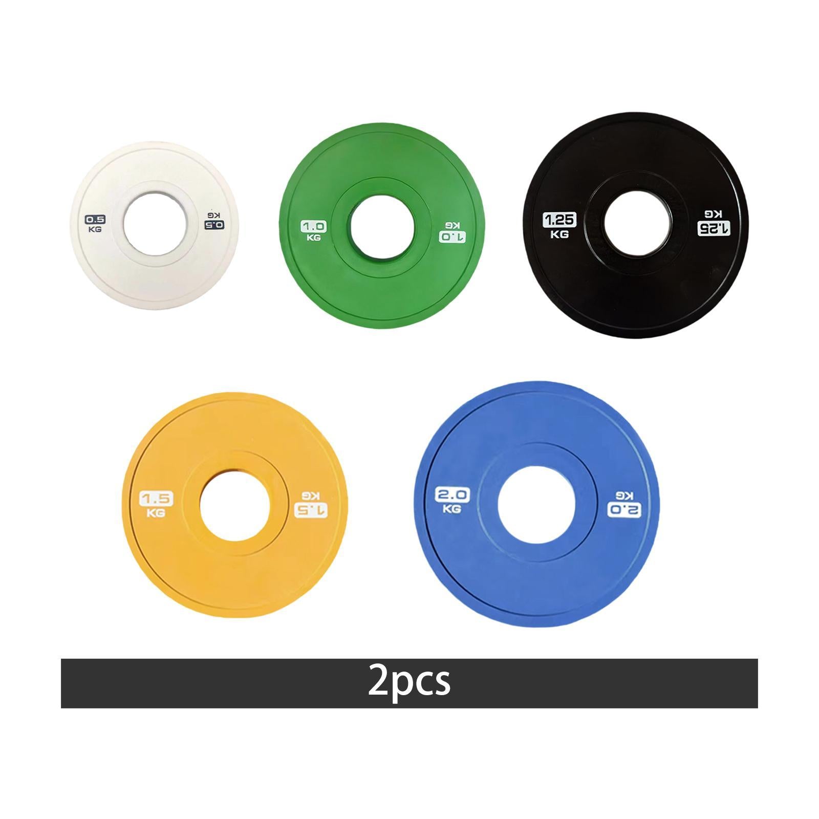 2x Accessories Weight Plates Fits 5cm Barbells for Home Gym Multifunctional 0.5kg White