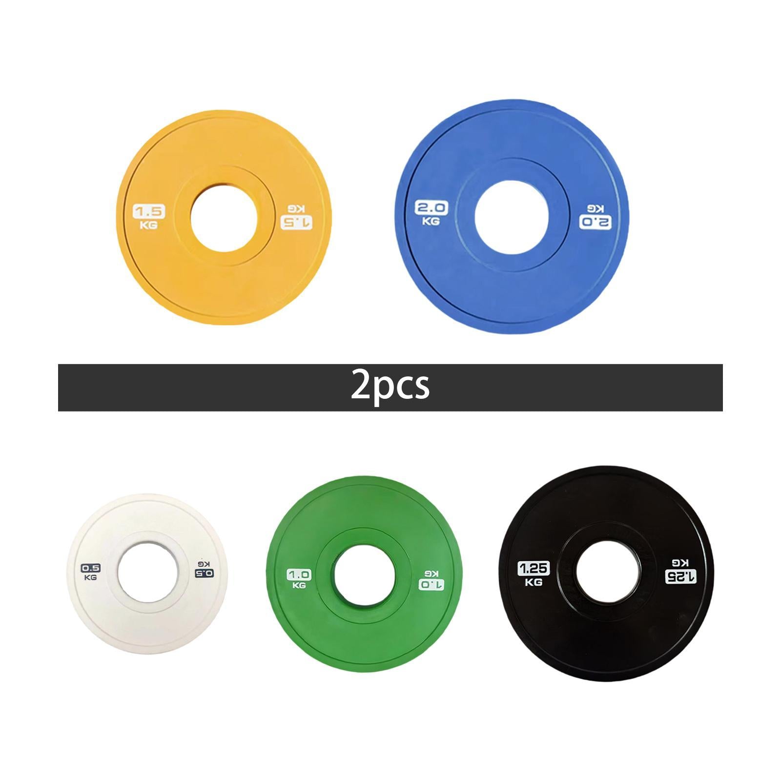 2x Accessories Weight Plates Fits 5cm Barbells for Home Gym Multifunctional 0.5kg White