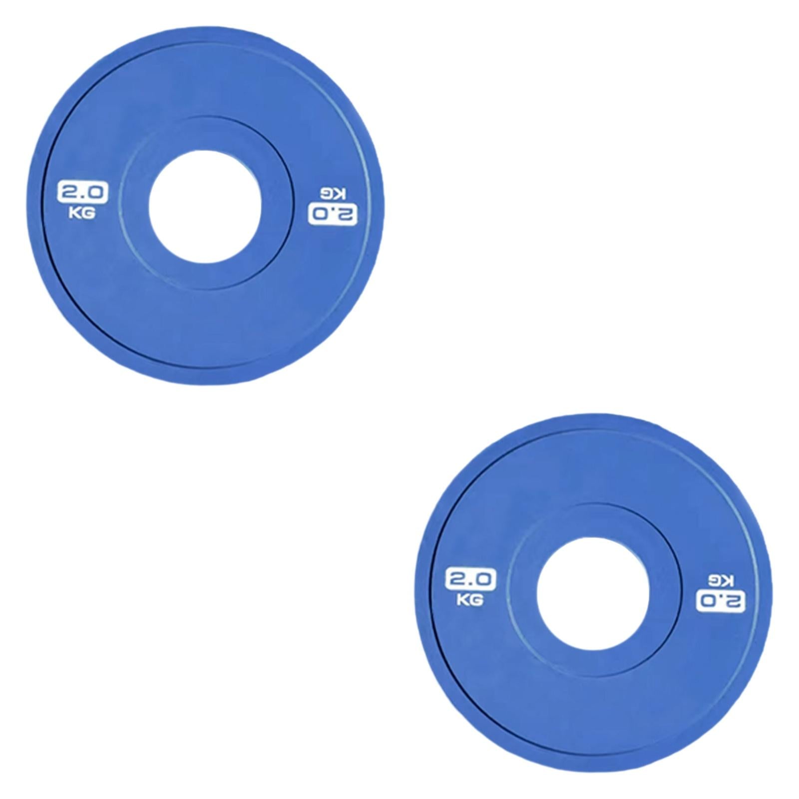 2x Accessories Weight Plates Fits 5cm Barbells for Home Gym Multifunctional 2.0kg Blue