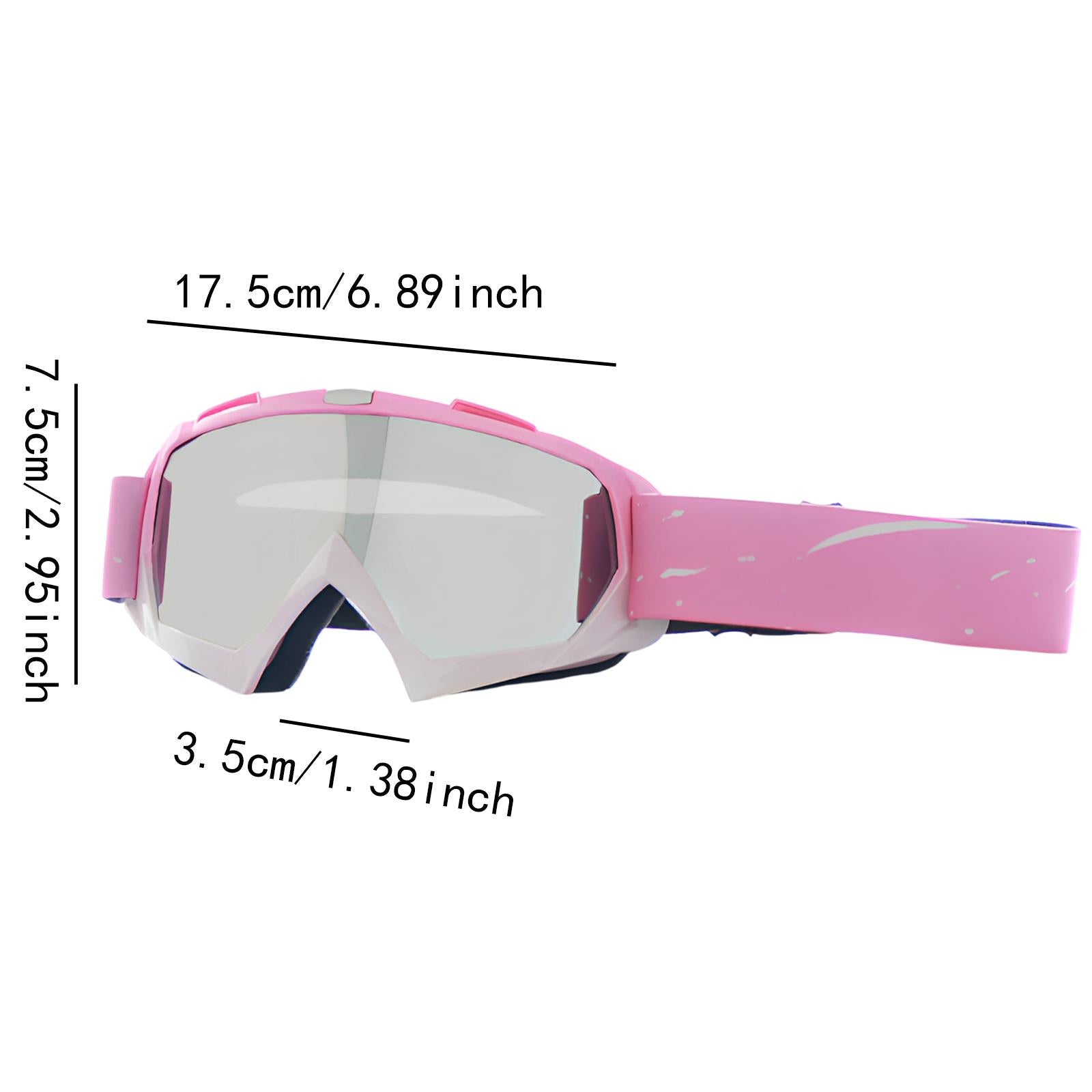 Snow Goggles Sunglass Skiing Eyewear for Winter Sports Snowshoeing Motorbike Silver Lenses