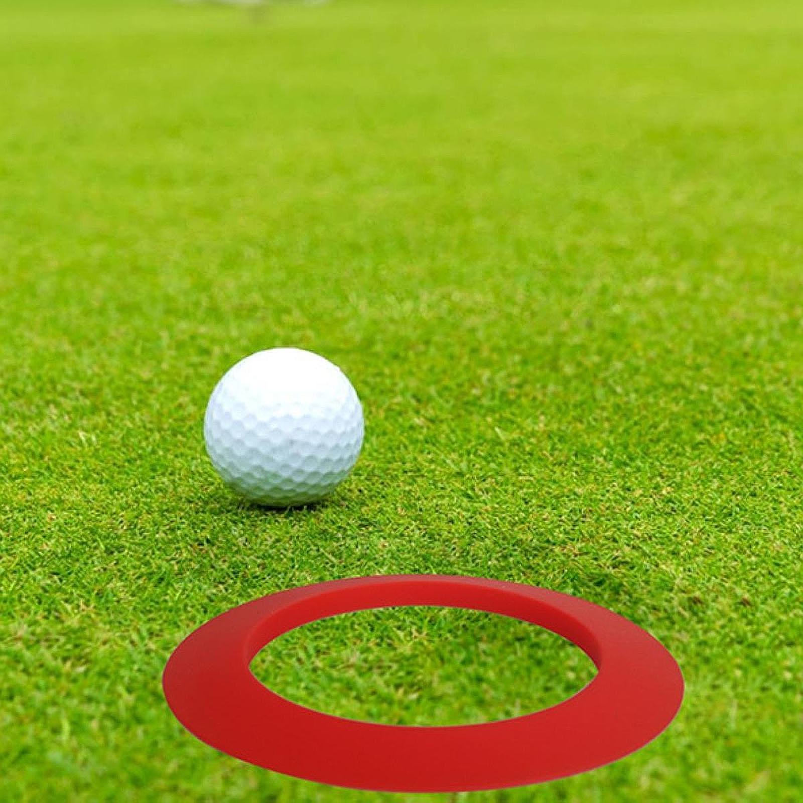 Golf Putting Cup Ring Backyard Golf Course Portable Golf Trainer Accessories Red