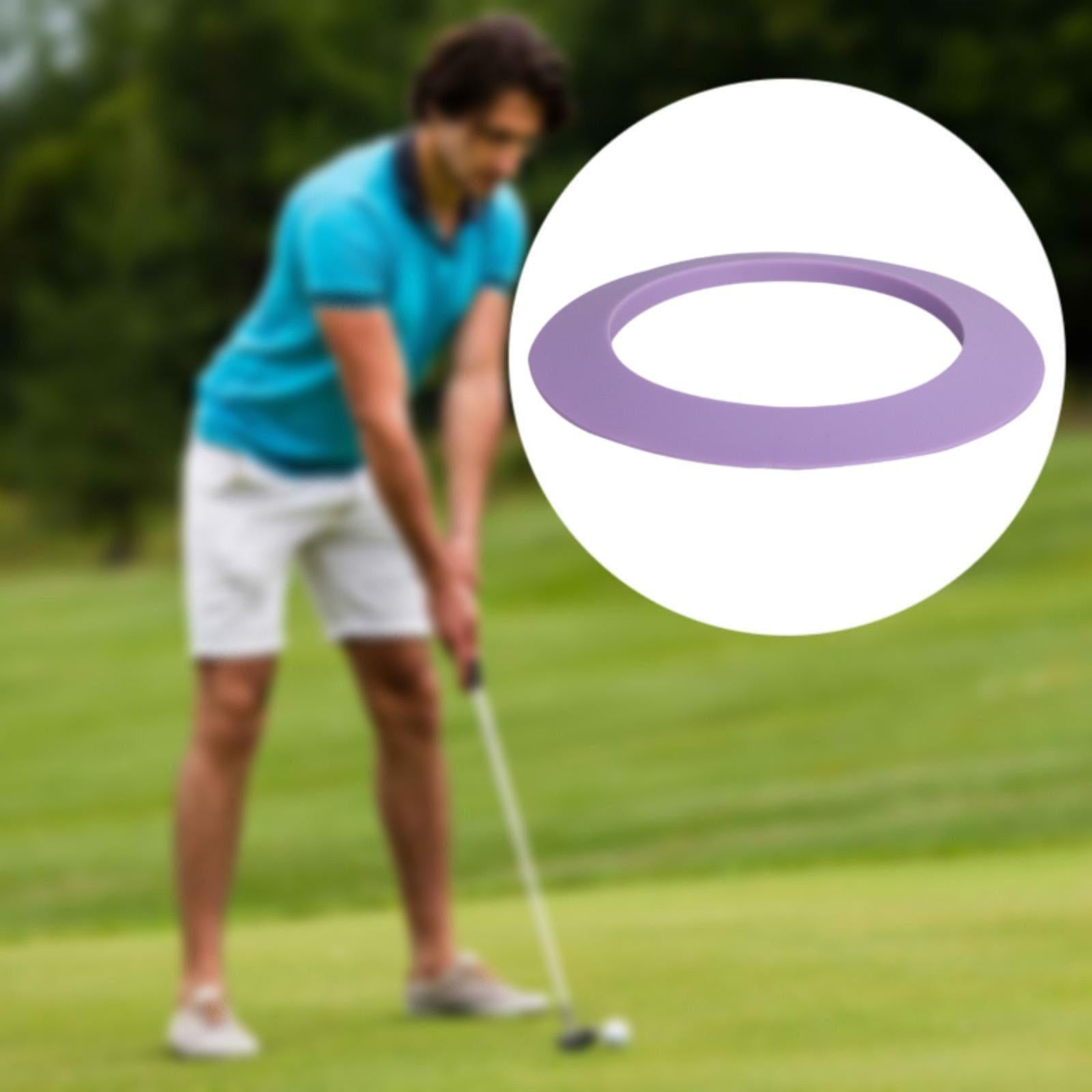 Golf Putting Cup Ring Backyard Golf Course Portable Golf Trainer Accessories Purple