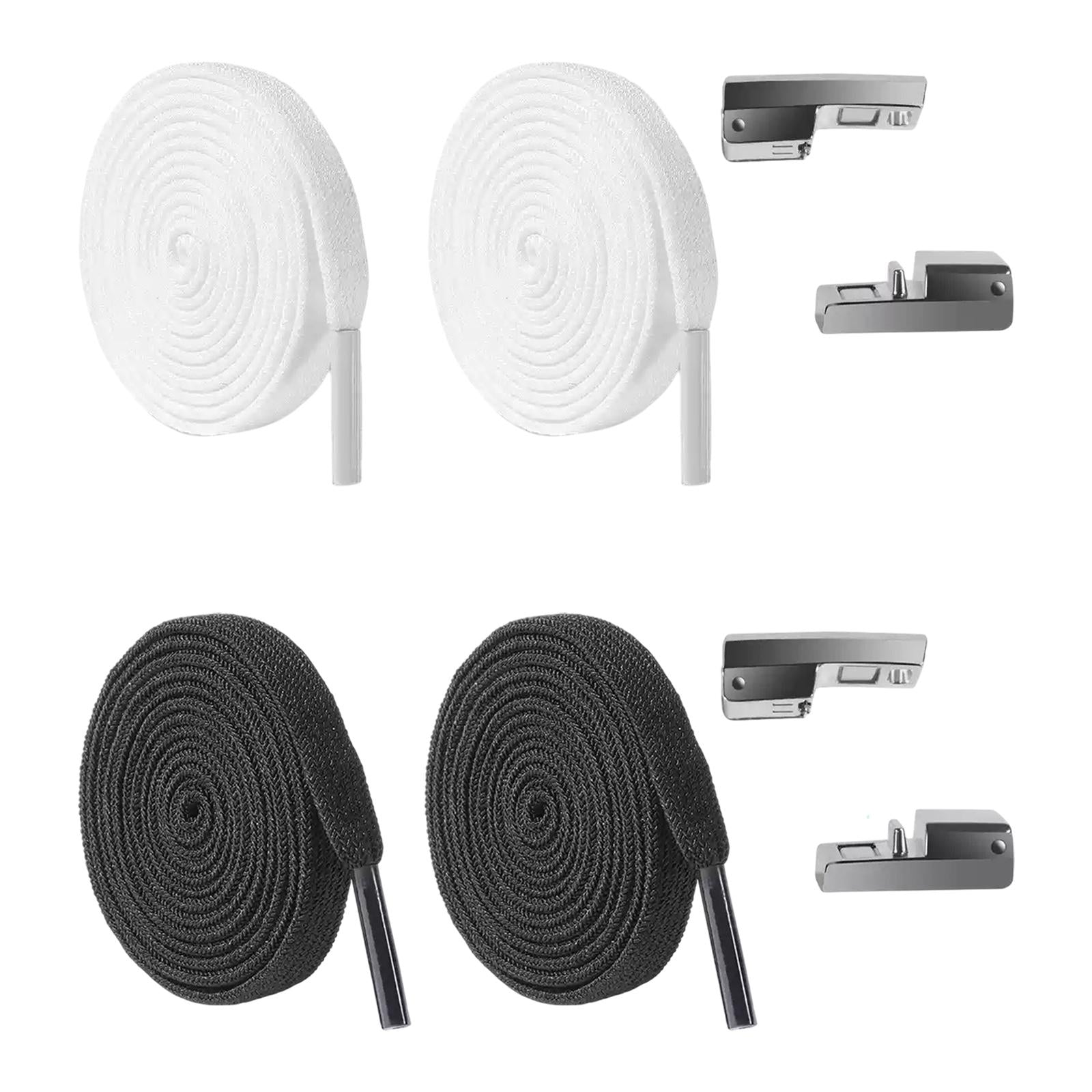 Elastic No Tie Shoelaces Replacement Accessories Sneakers Running Shoe Laces Black