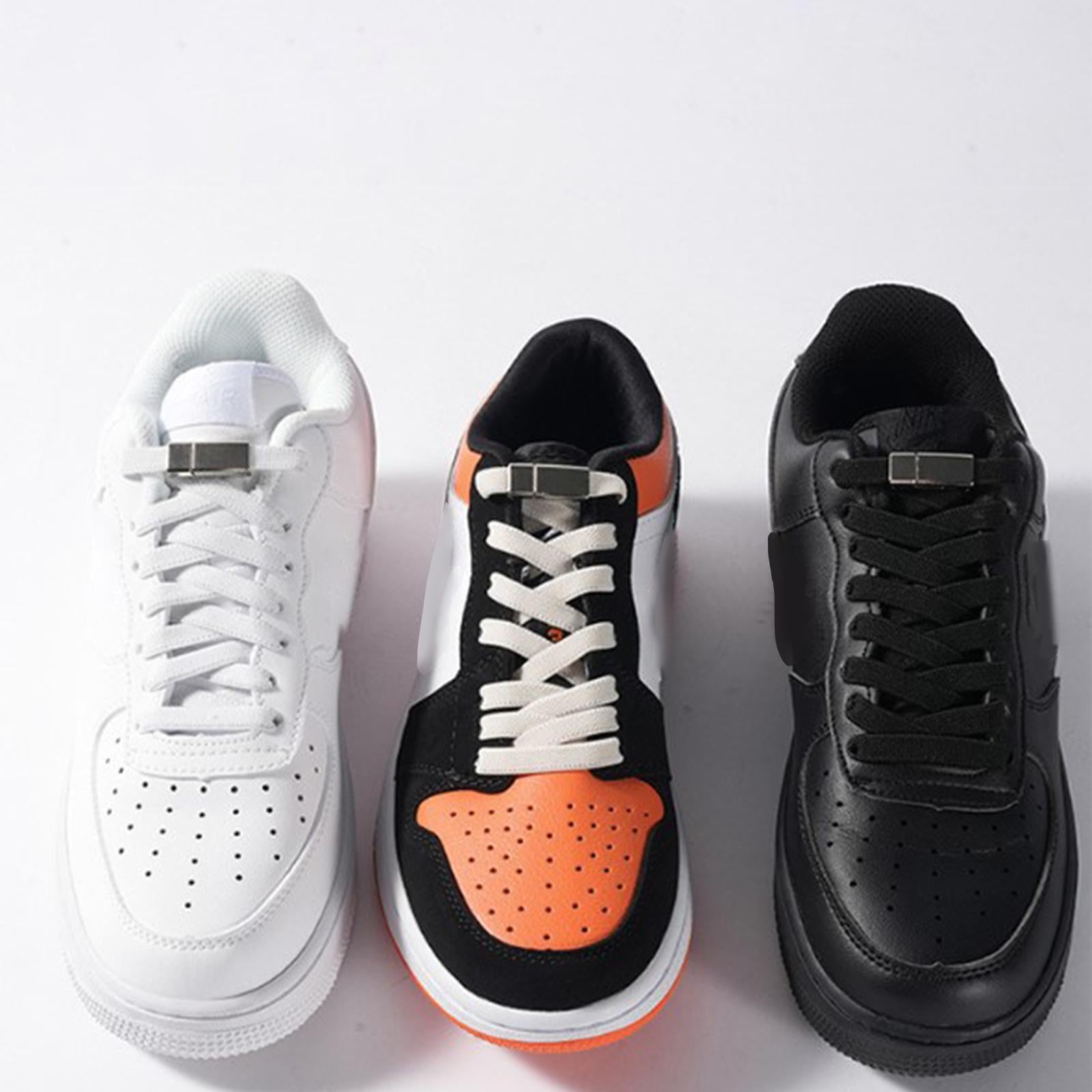 Elastic No Tie Shoelaces Replacement Accessories Sneakers Running Shoe Laces Black