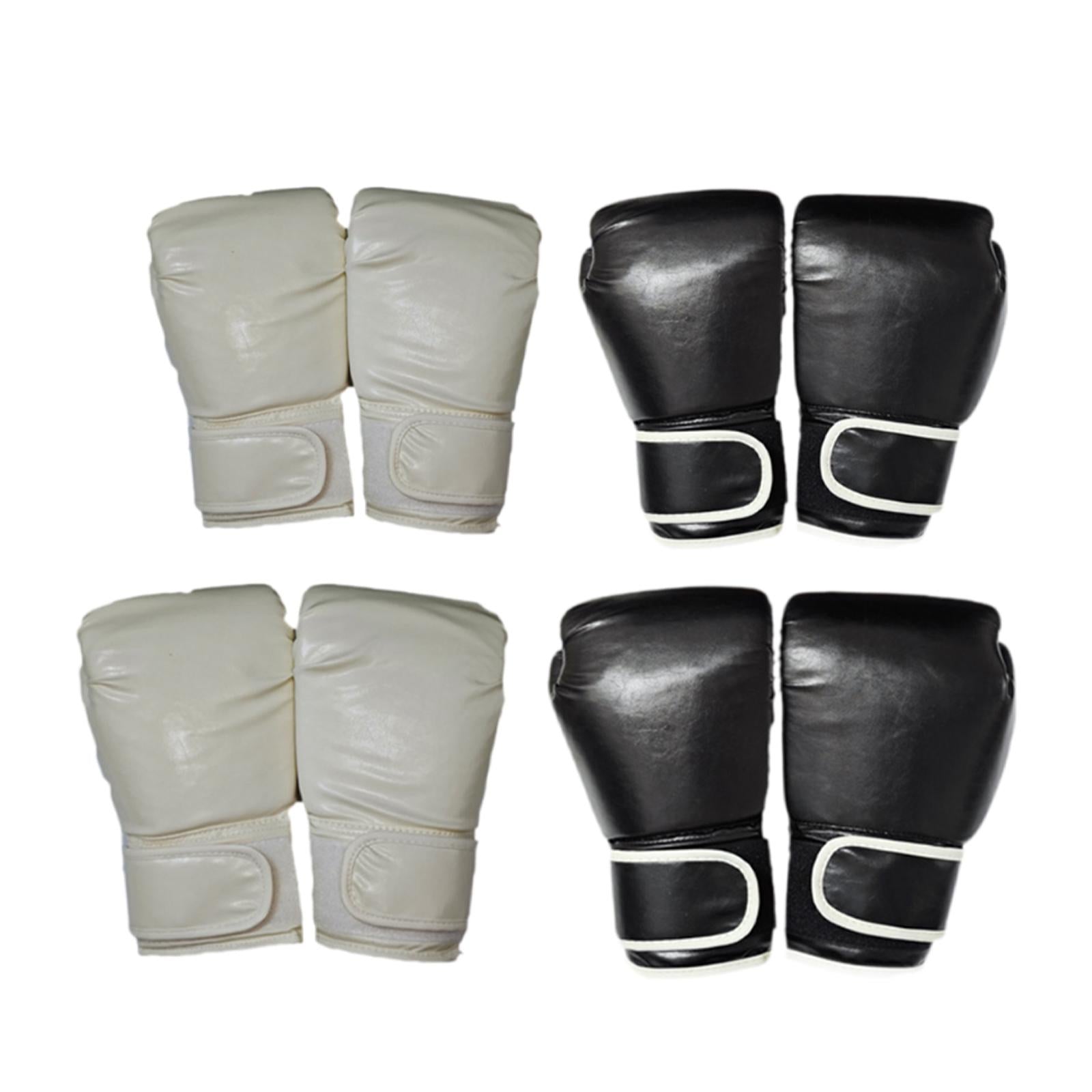 Boxing Gloves Mma Sparring Gloves for Fighting Kickboxing Punching Heavy Bag Black Child