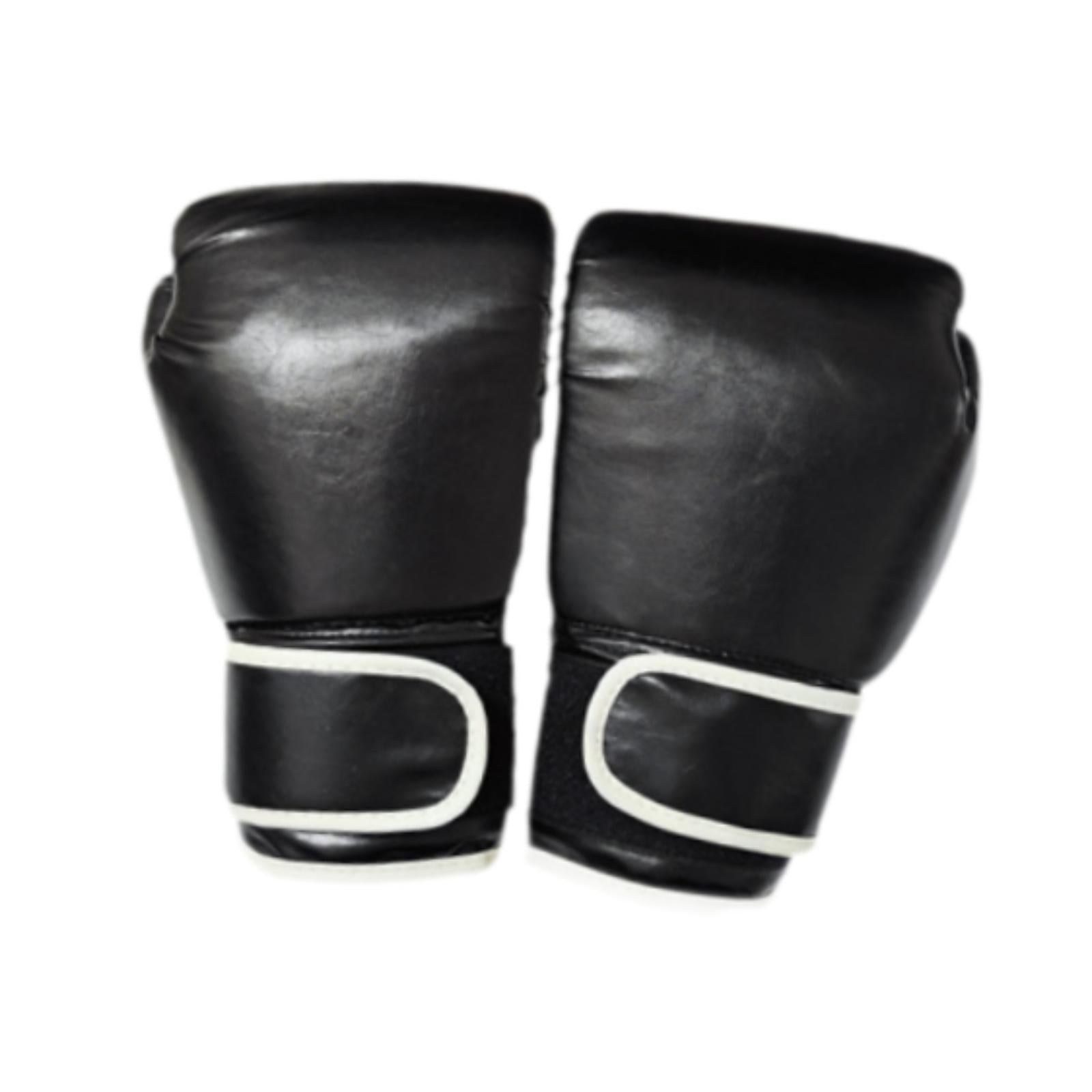 Boxing Gloves Mma Sparring Gloves for Fighting Kickboxing Punching Heavy Bag Black Child