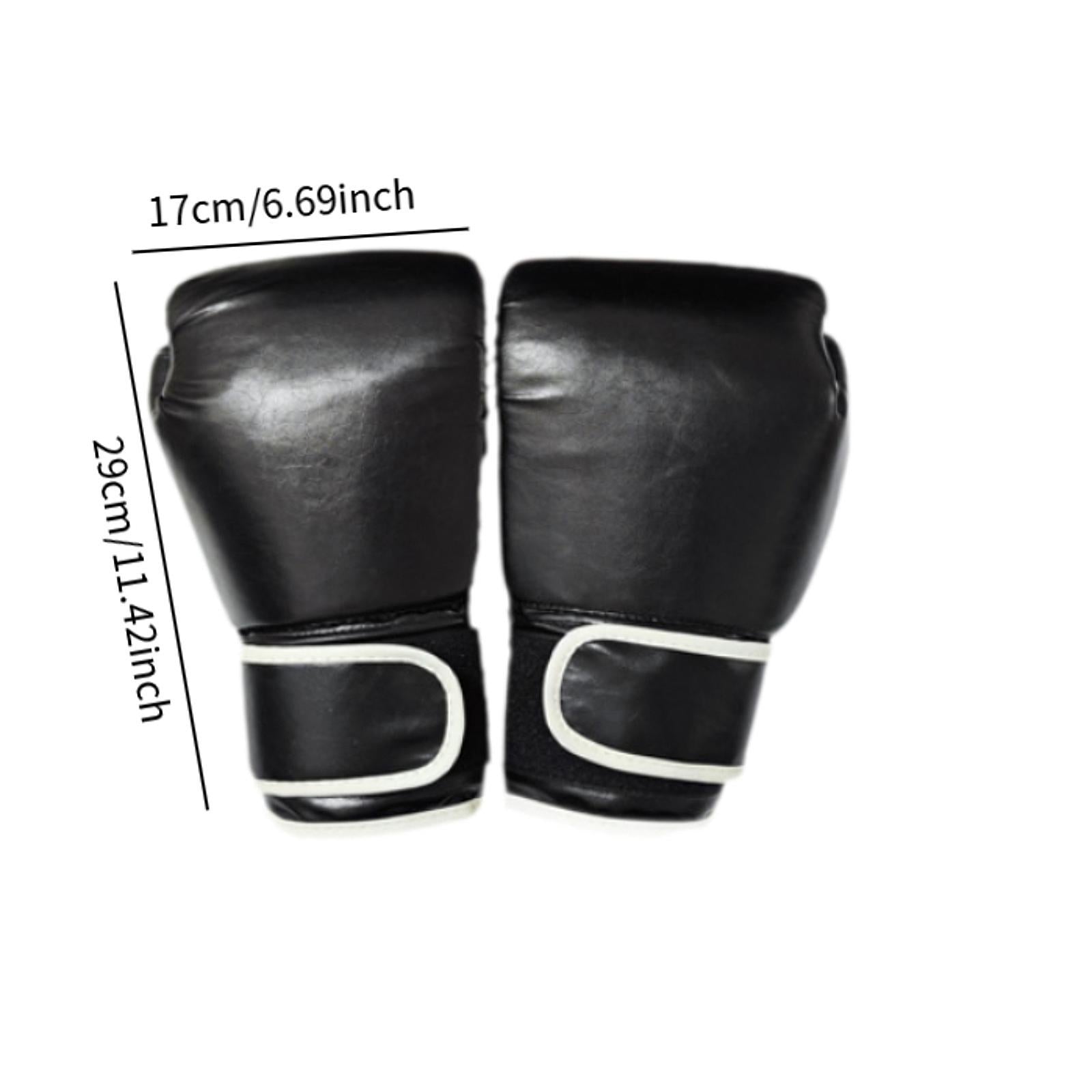 Boxing Gloves Mma Sparring Gloves for Fighting Kickboxing Punching Heavy Bag Black Adults